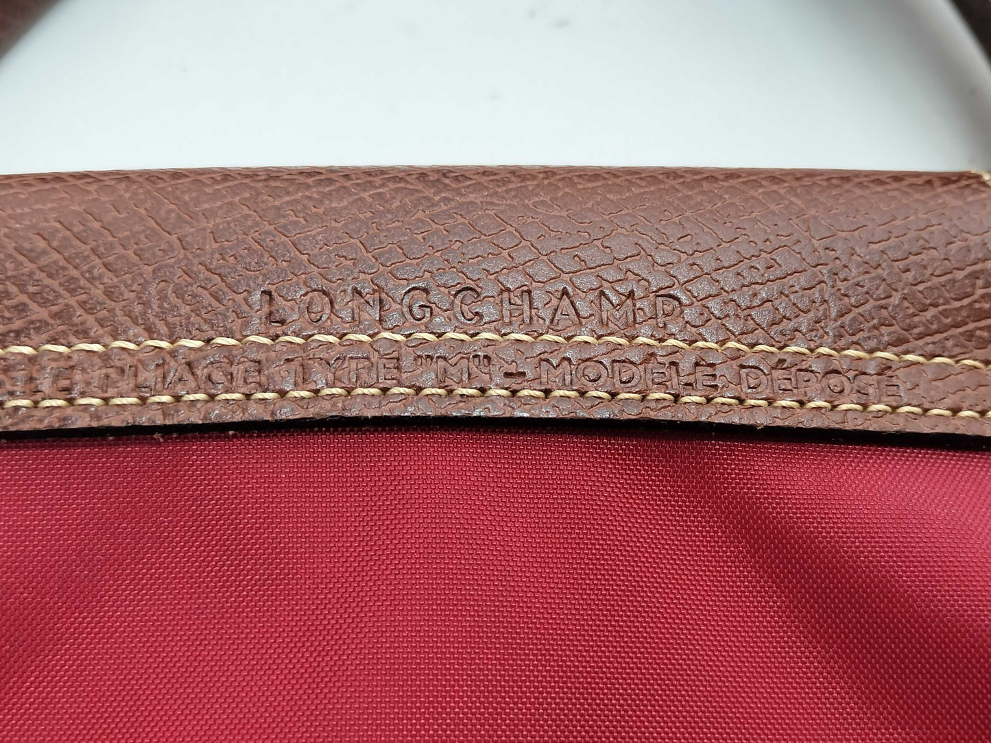 LONG CHAMP Pliage M Red Tote Bag