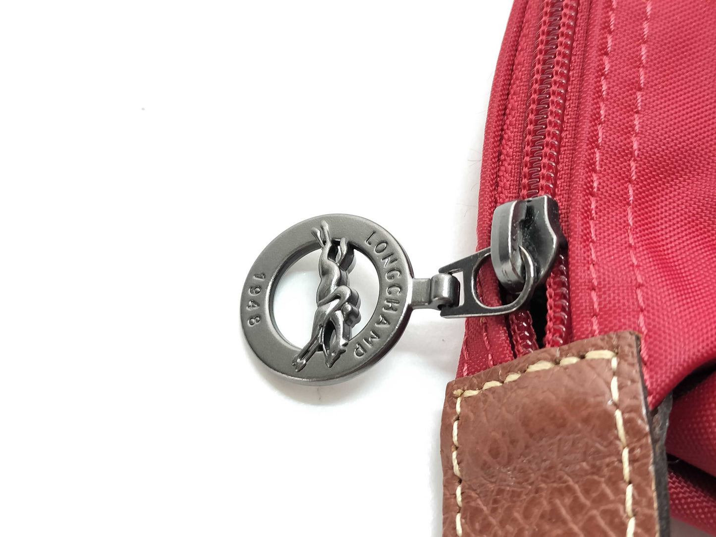 LONG CHAMP Pliage M Red Tote Bag
