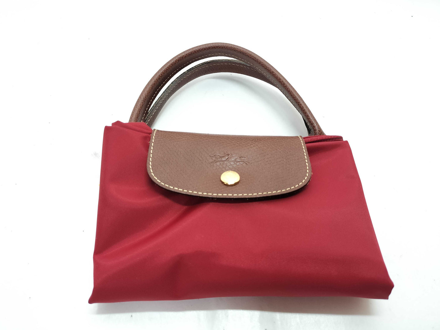LONG CHAMP Pliage M Red Tote Bag