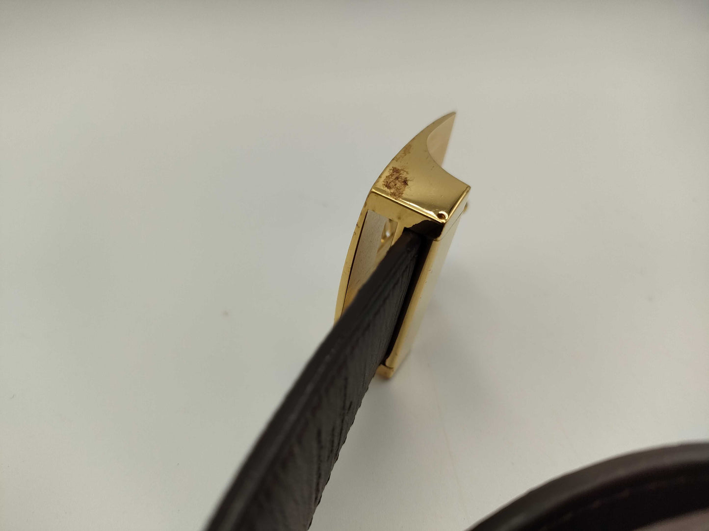 LOUIS VUITTON Monogram Santur LV Cut Belt