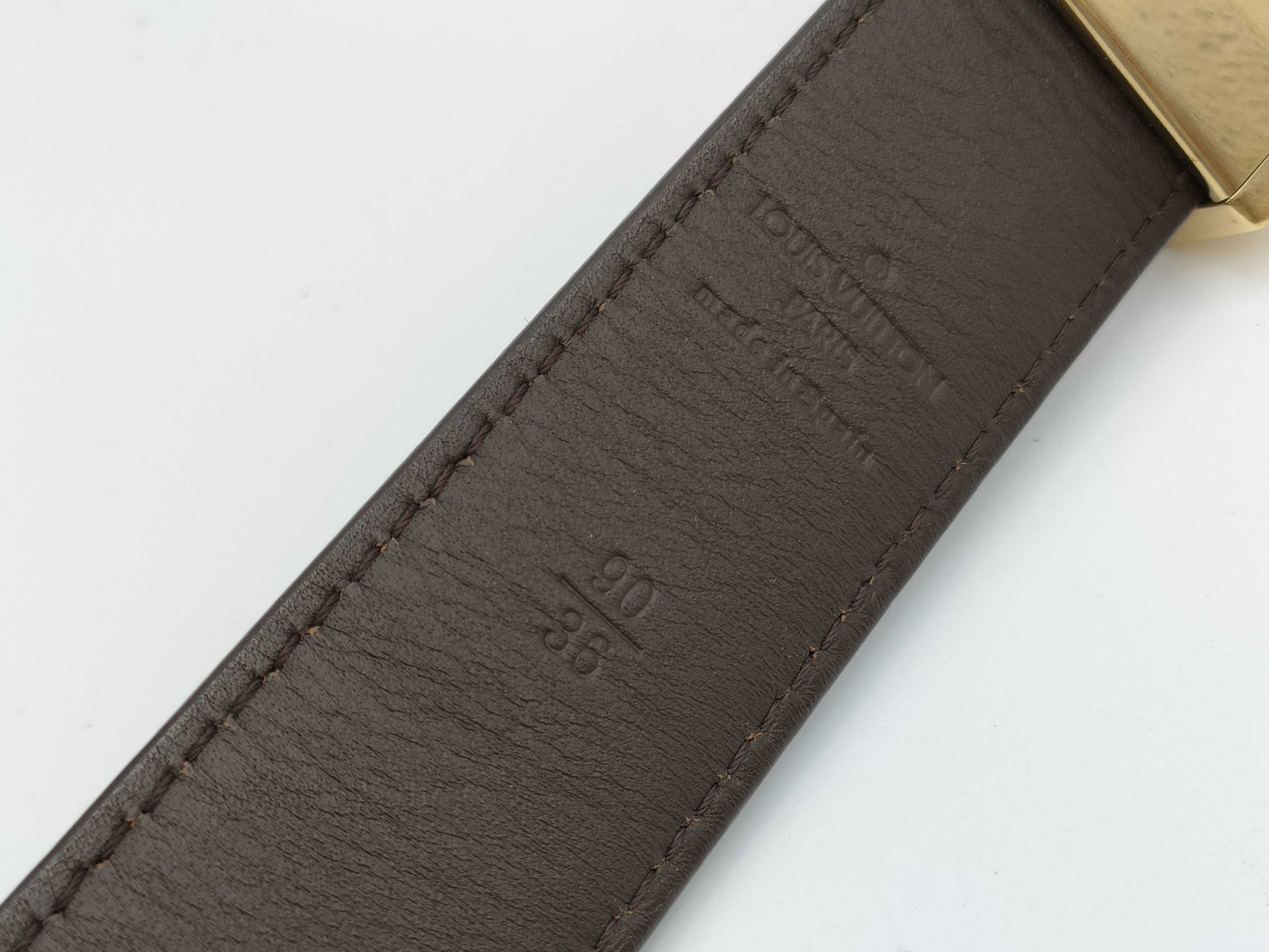 LOUIS VUITTON Monogram Santur LV Cut Belt