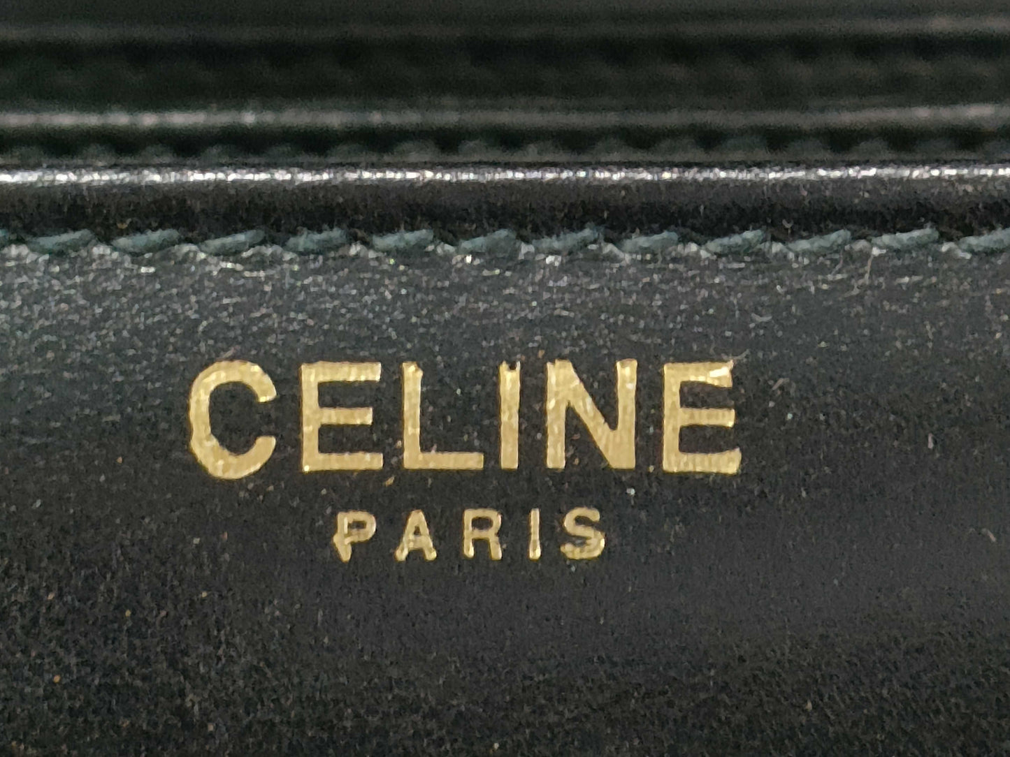 CELINE Carriage Hardware Leather Shoulder Bag