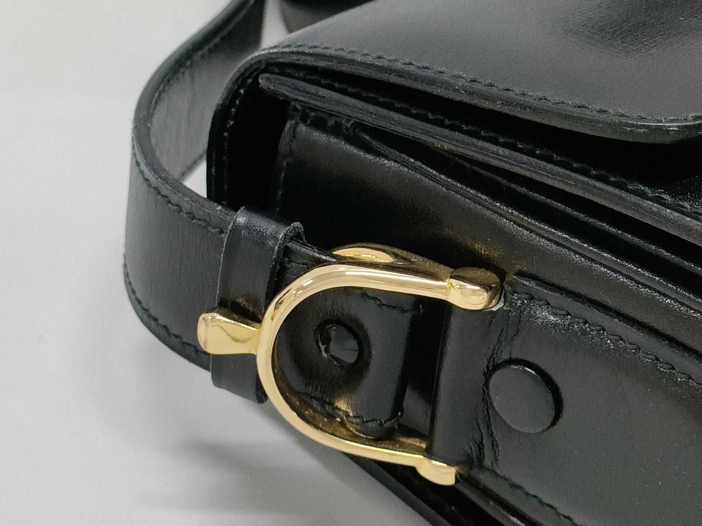 CELINE Carriage Hardware Leather Shoulder Bag