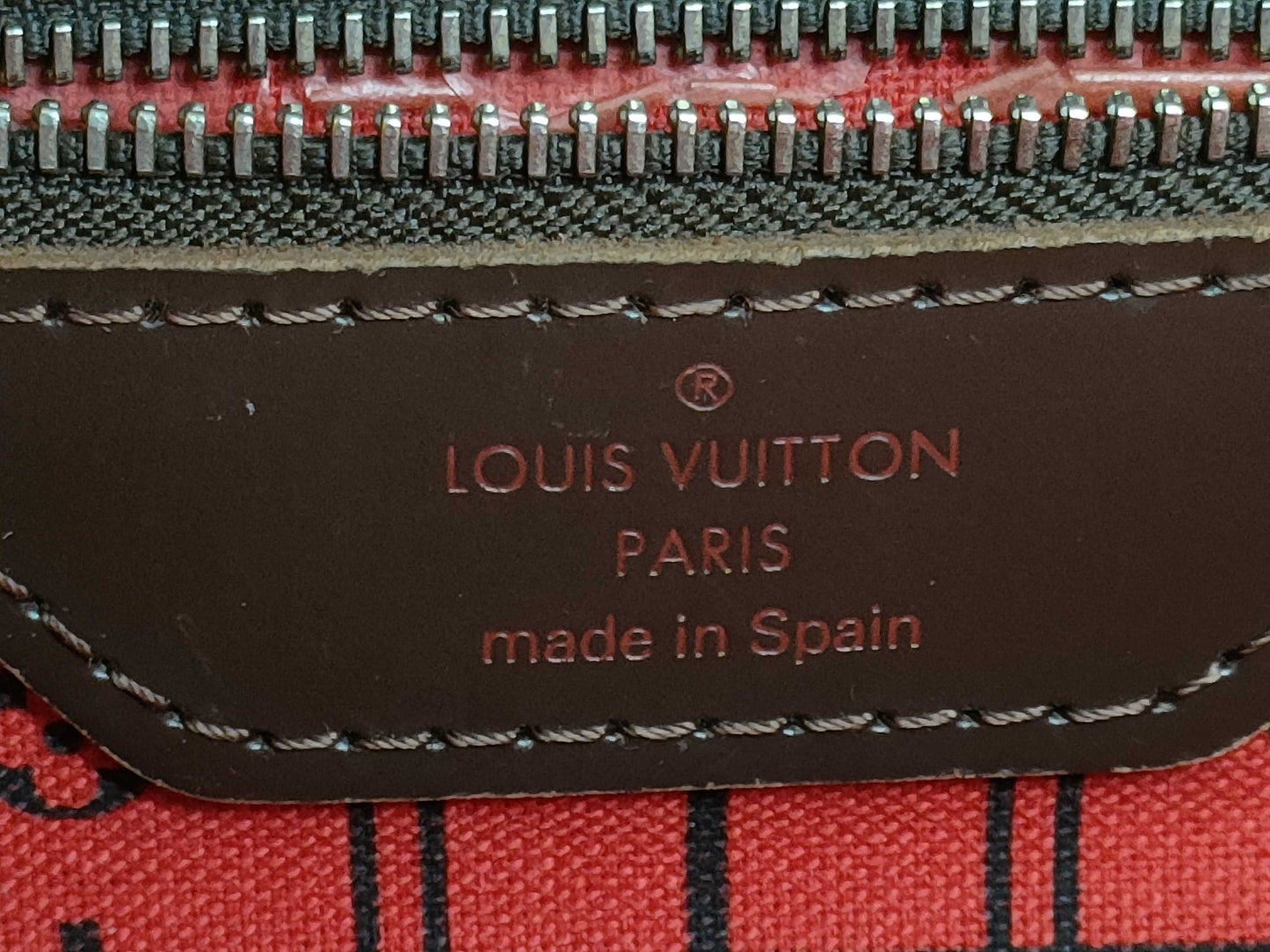 LOUIS VUITTON Damier N41358 Neverfull MM Tote Bag