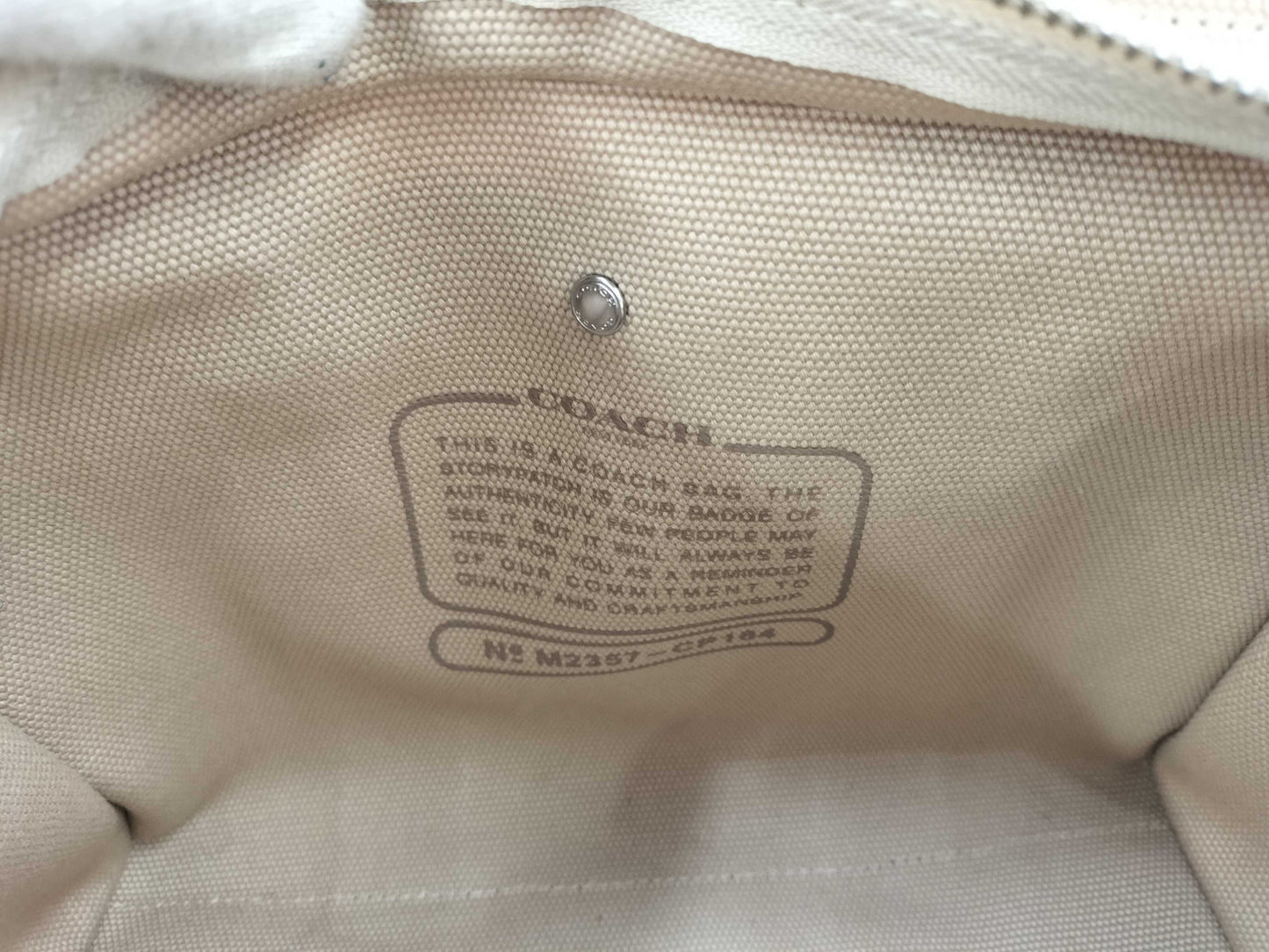 COACH Cargo Tote Handbag