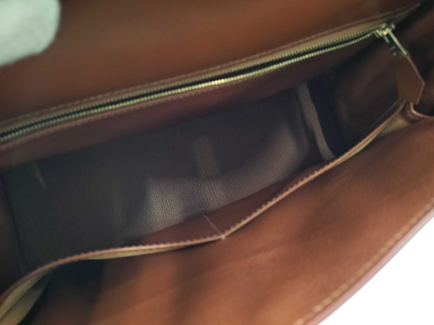 HERMES Kelly 32 Box Calf Leather Brown with Gold Hardware □G Handbag