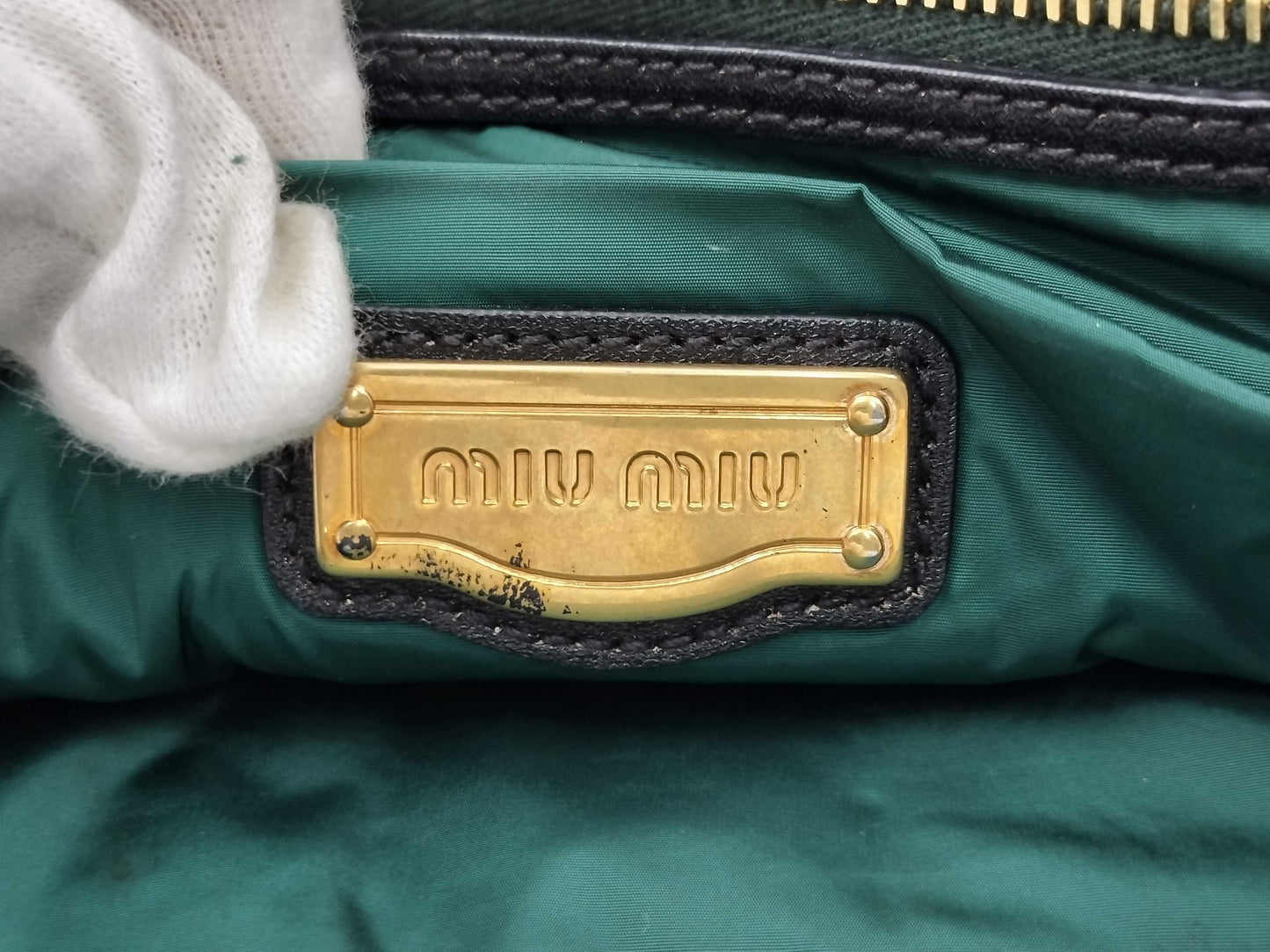 Miu Miu 2-Way Shoulder Handbag Black Handbag