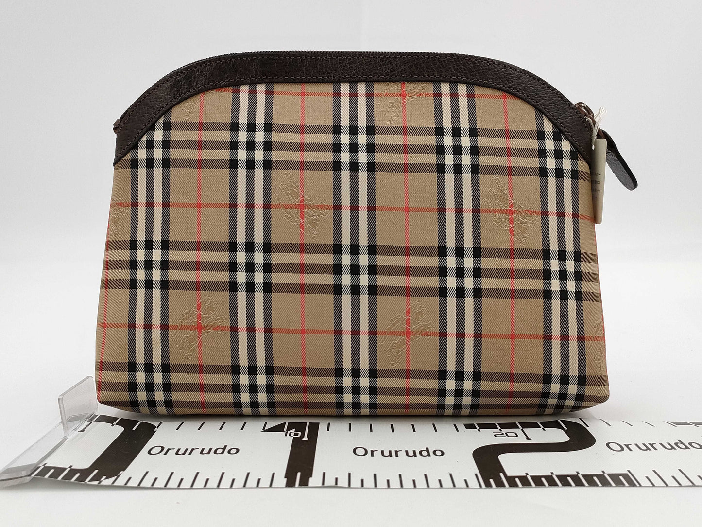 BURBERRY Check Pouch with Tag