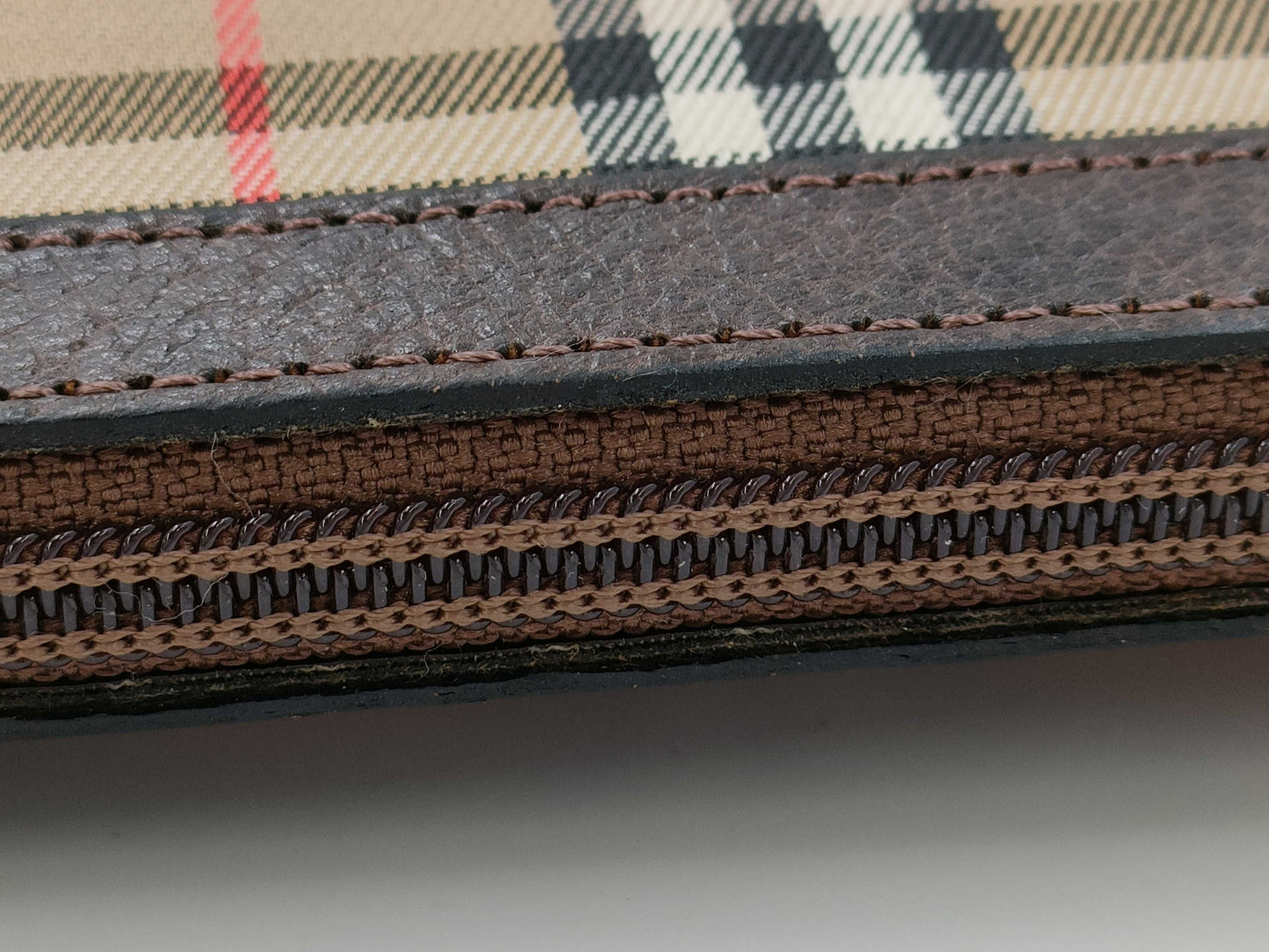 BURBERRY Check Pouch with Tag