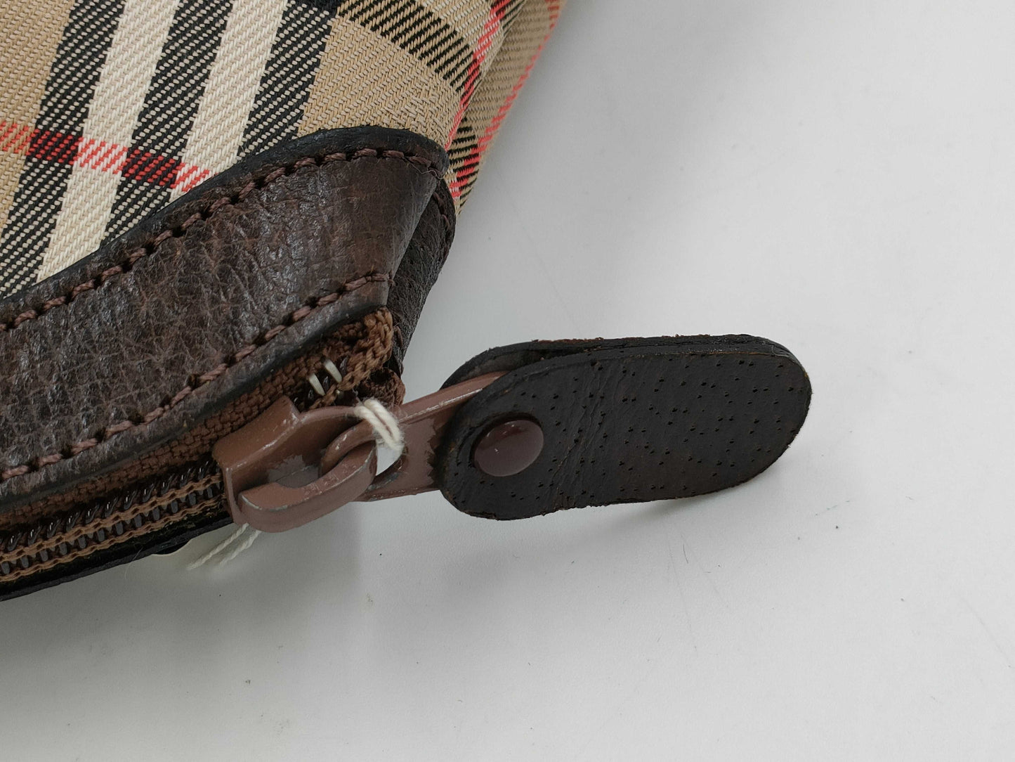 BURBERRY Check Pouch with Tag