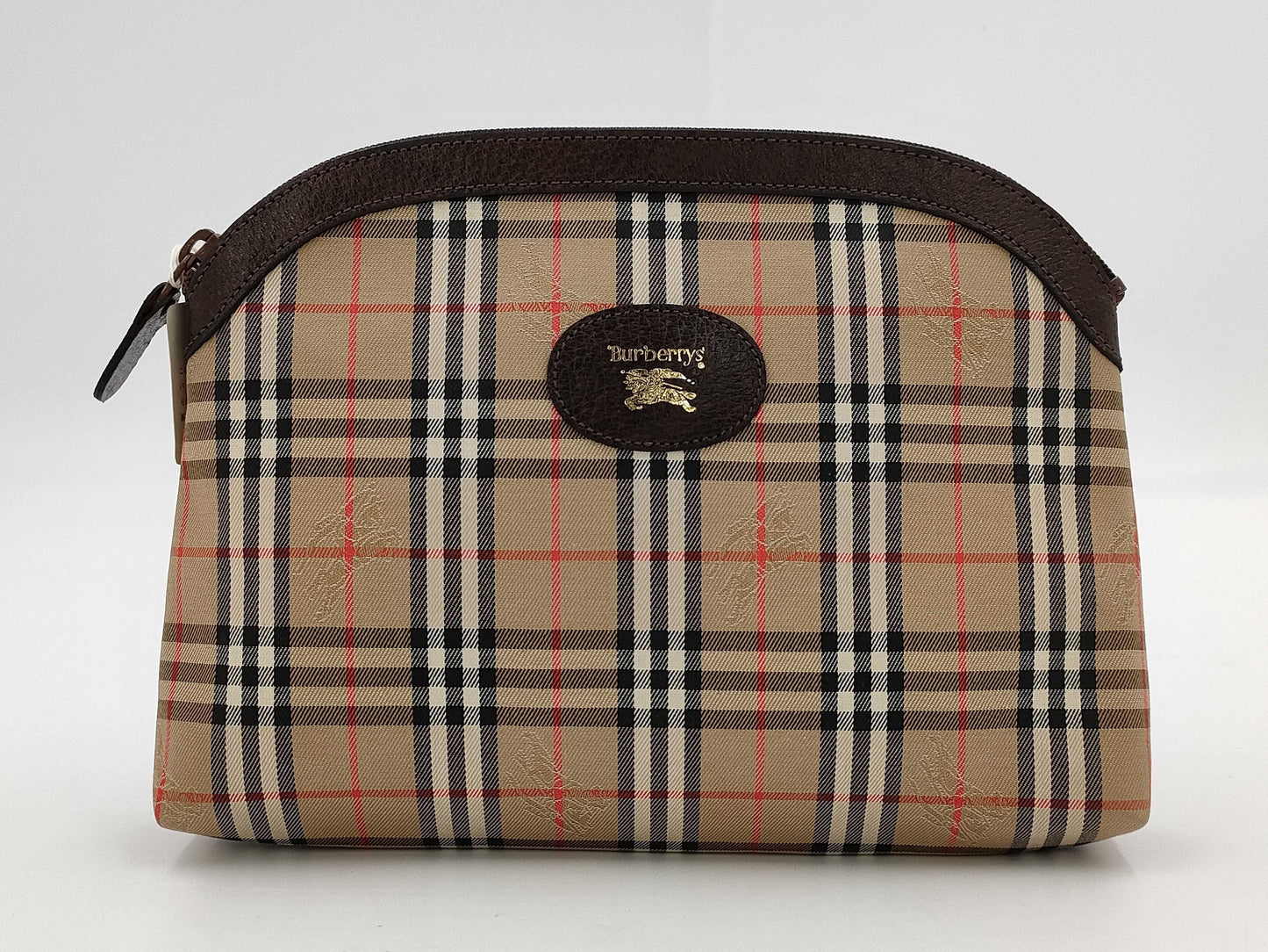 BURBERRY Check Pouch with Tag