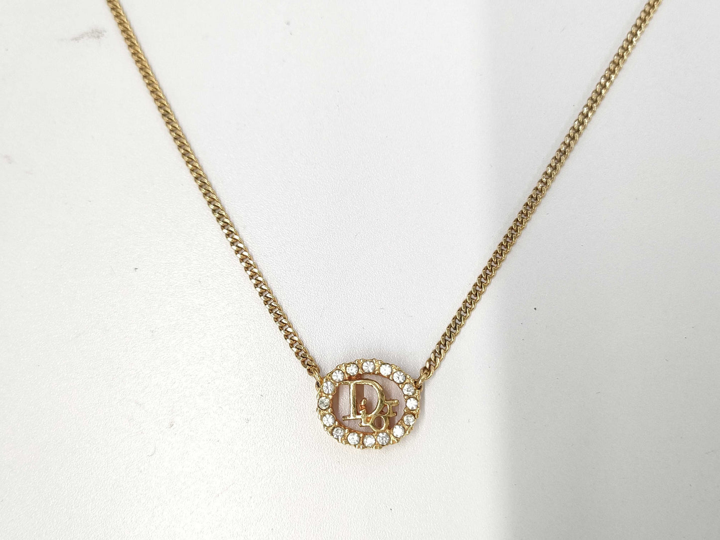 Dior Circle Stone Logo Necklace