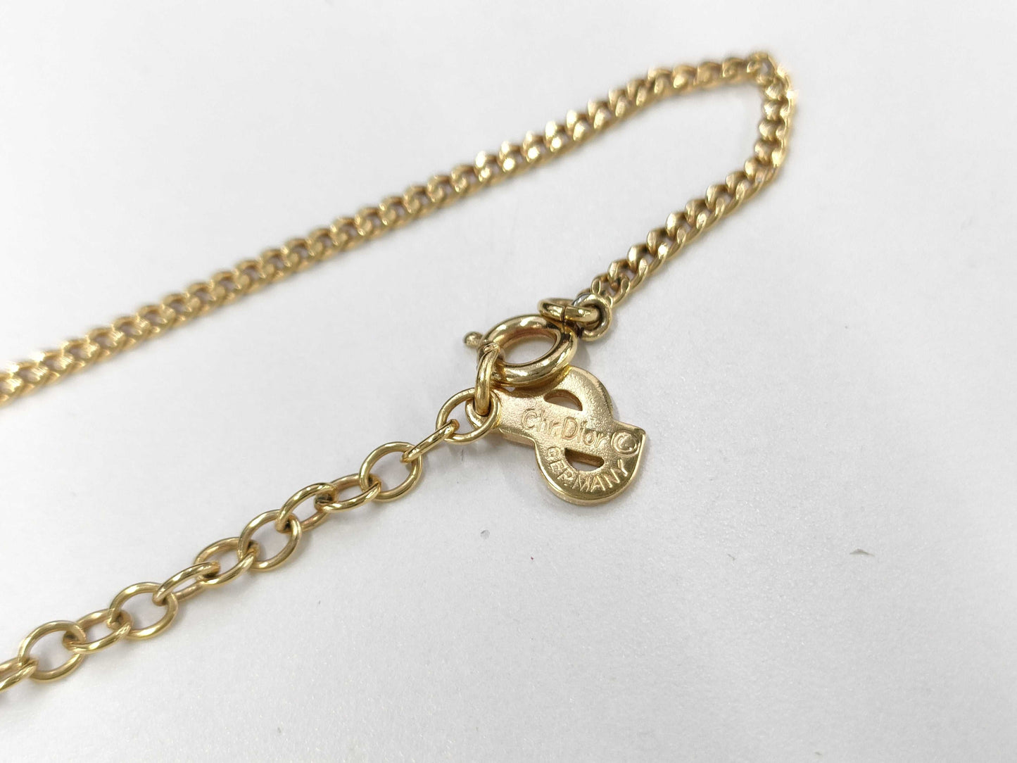 Dior Circle Stone Logo Necklace