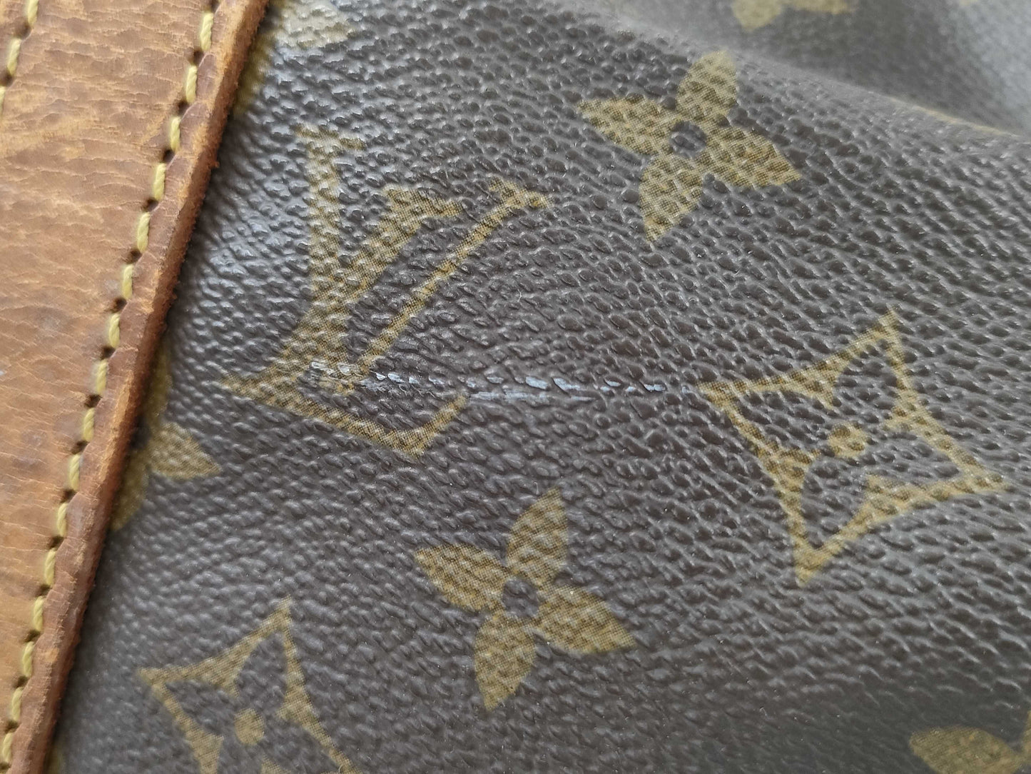 LOUIS VUITTON Monogram Sax Souple Large Boston Bag