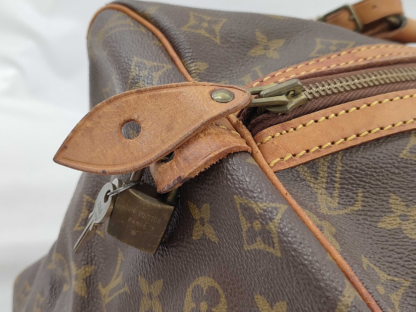 LOUIS VUITTON Monogram Sax Souple Large Boston Bag