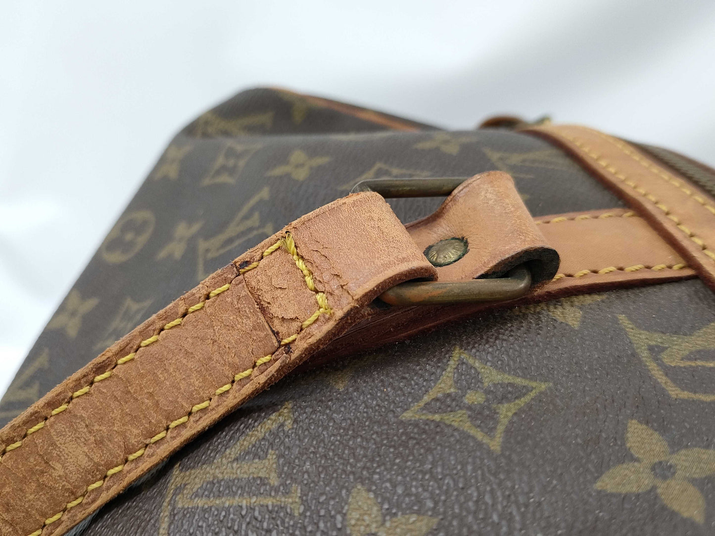 LOUIS VUITTON Monogram Sax Souple Large Boston Bag