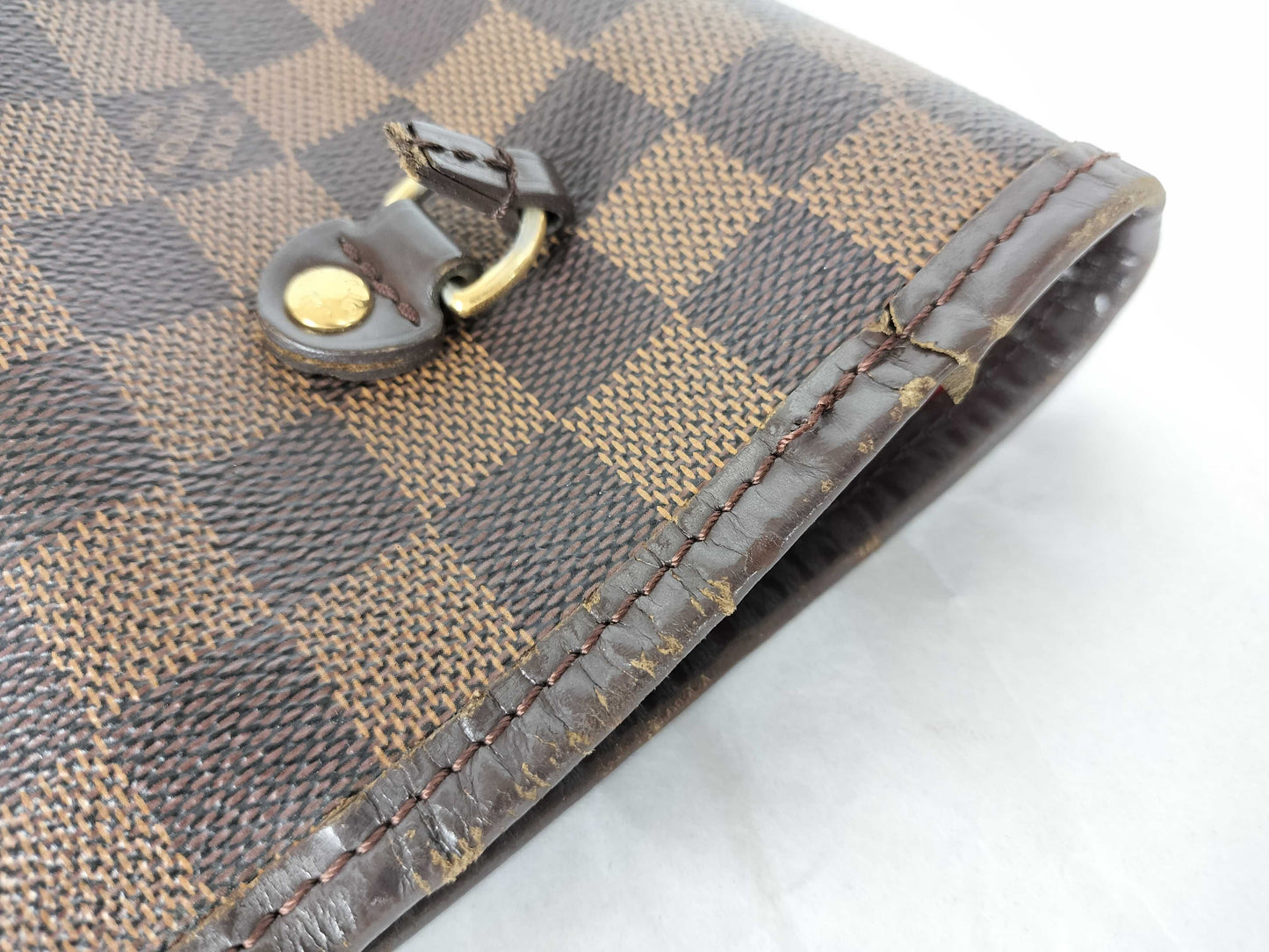 LOUIS VUITTON AR0058 Damier N51105 Neverfull MM Old Model Tote Bag