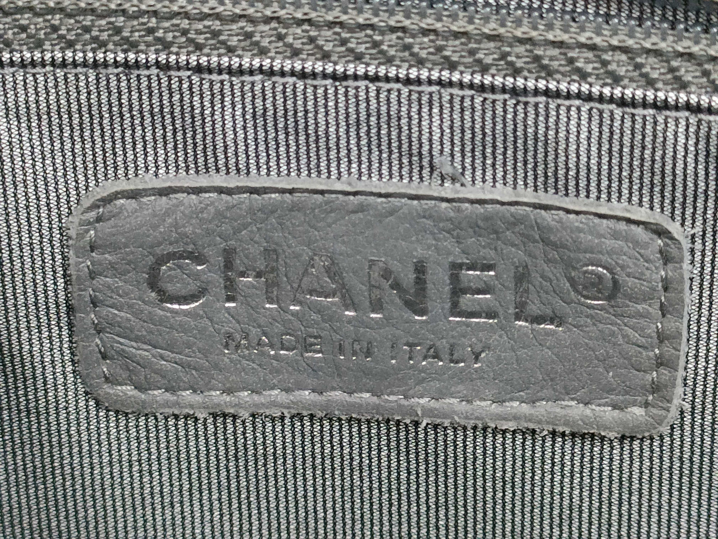 CHANEL Lambskin Mademoiselle Coco Charm Silver Tote Bag