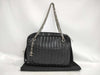 CHANEL Lambskin Mademoiselle Coco Charm Silver Tote Bag