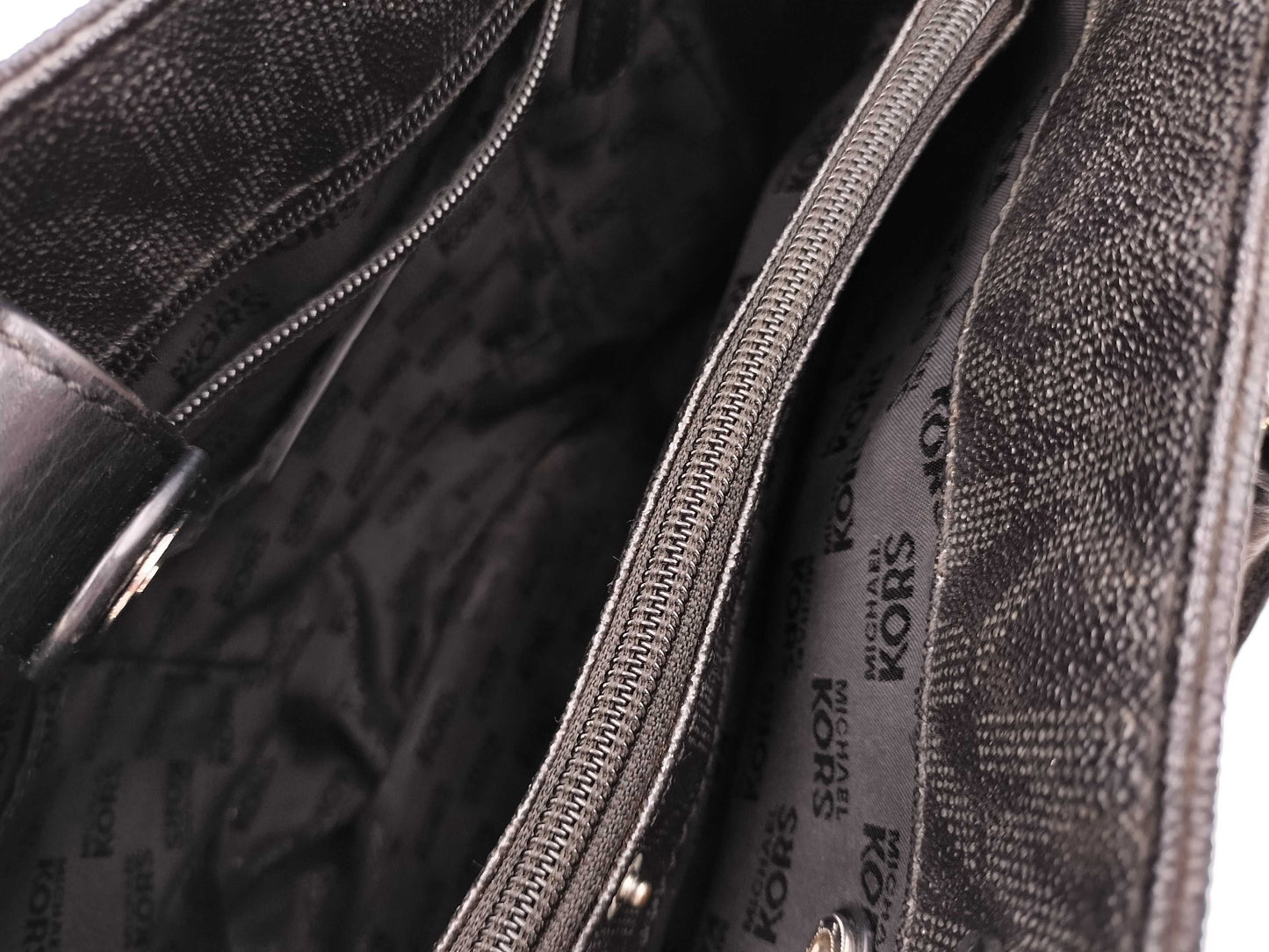 Michael Kors Leather Logo Charm Tote Bag