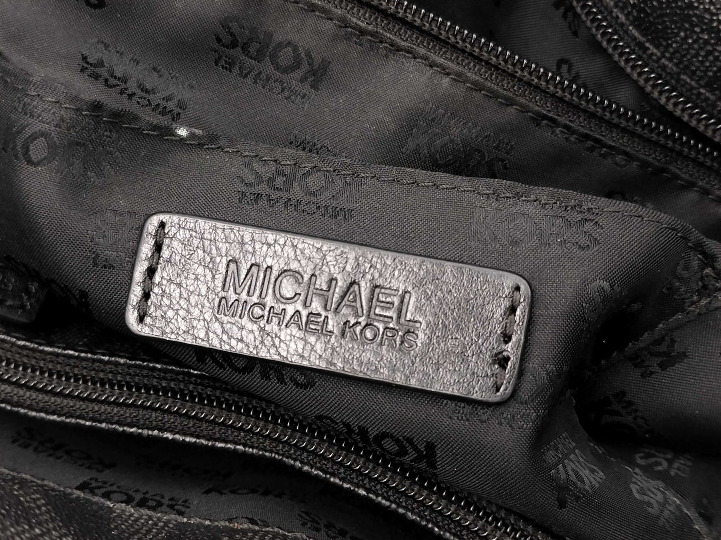 Michael Kors Leather Logo Charm Tote Bag