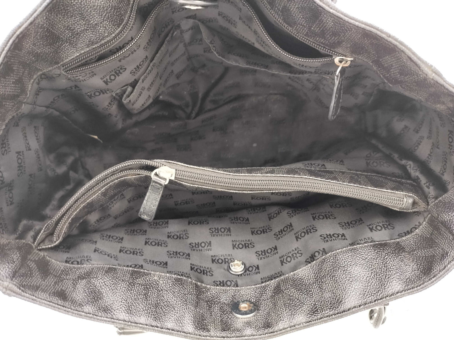 Michael Kors Leather Logo Charm Tote Bag
