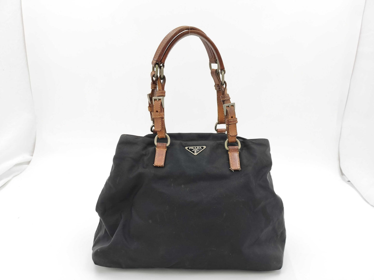 PRADA Tessuto Nylon Tote Bag with White Rust Repair