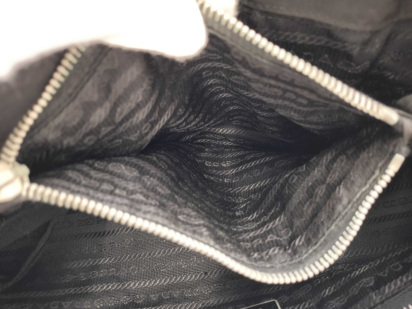 PRADA Tessuto Nylon Tote Bag with White Rust Repair