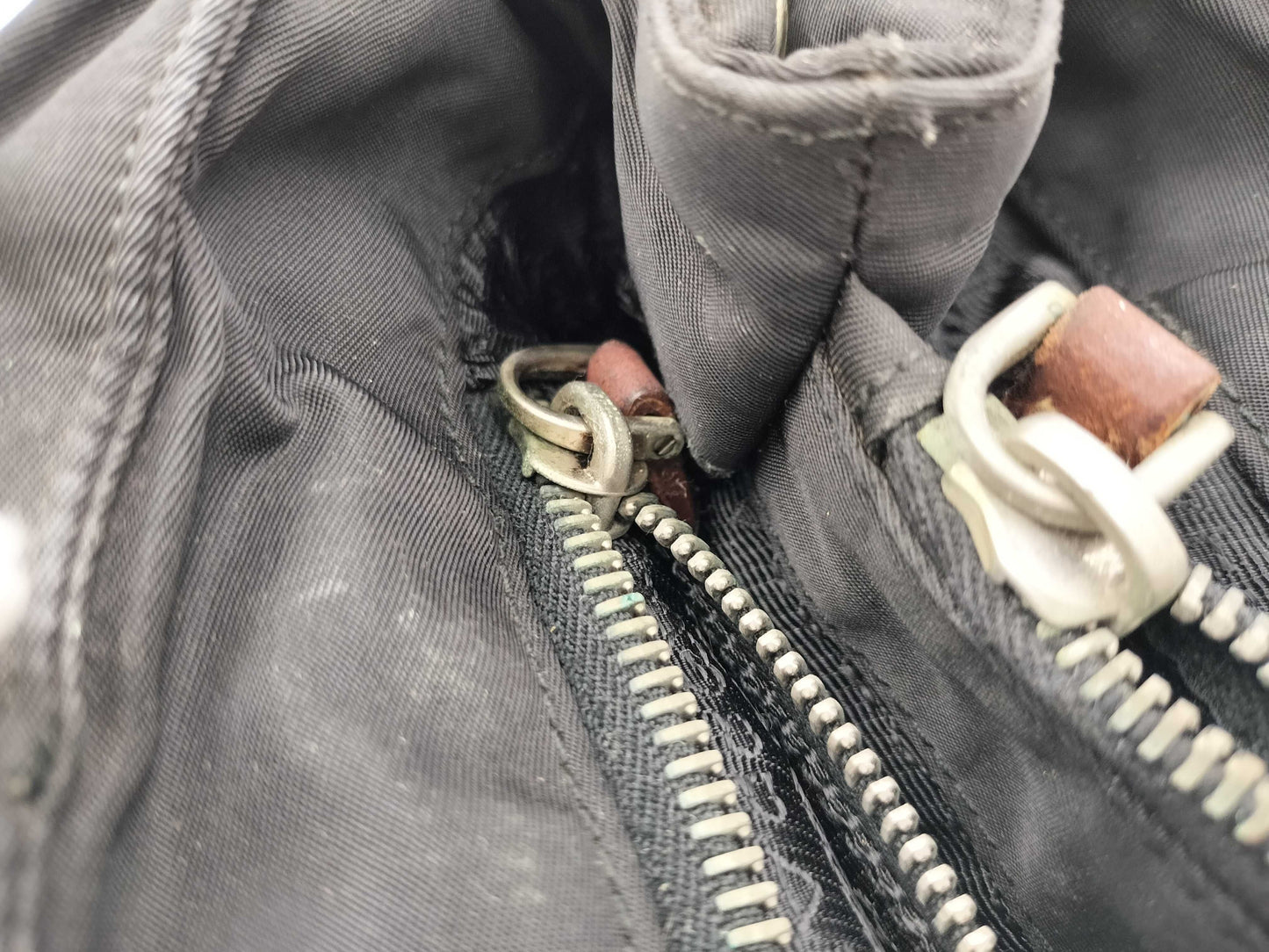 PRADA Tessuto Nylon Tote Bag with White Rust Repair