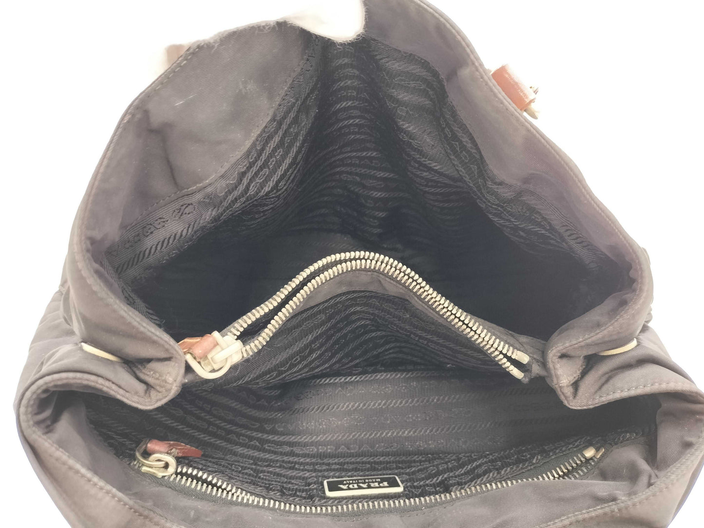 PRADA Tessuto Nylon Tote Bag with White Rust Repair
