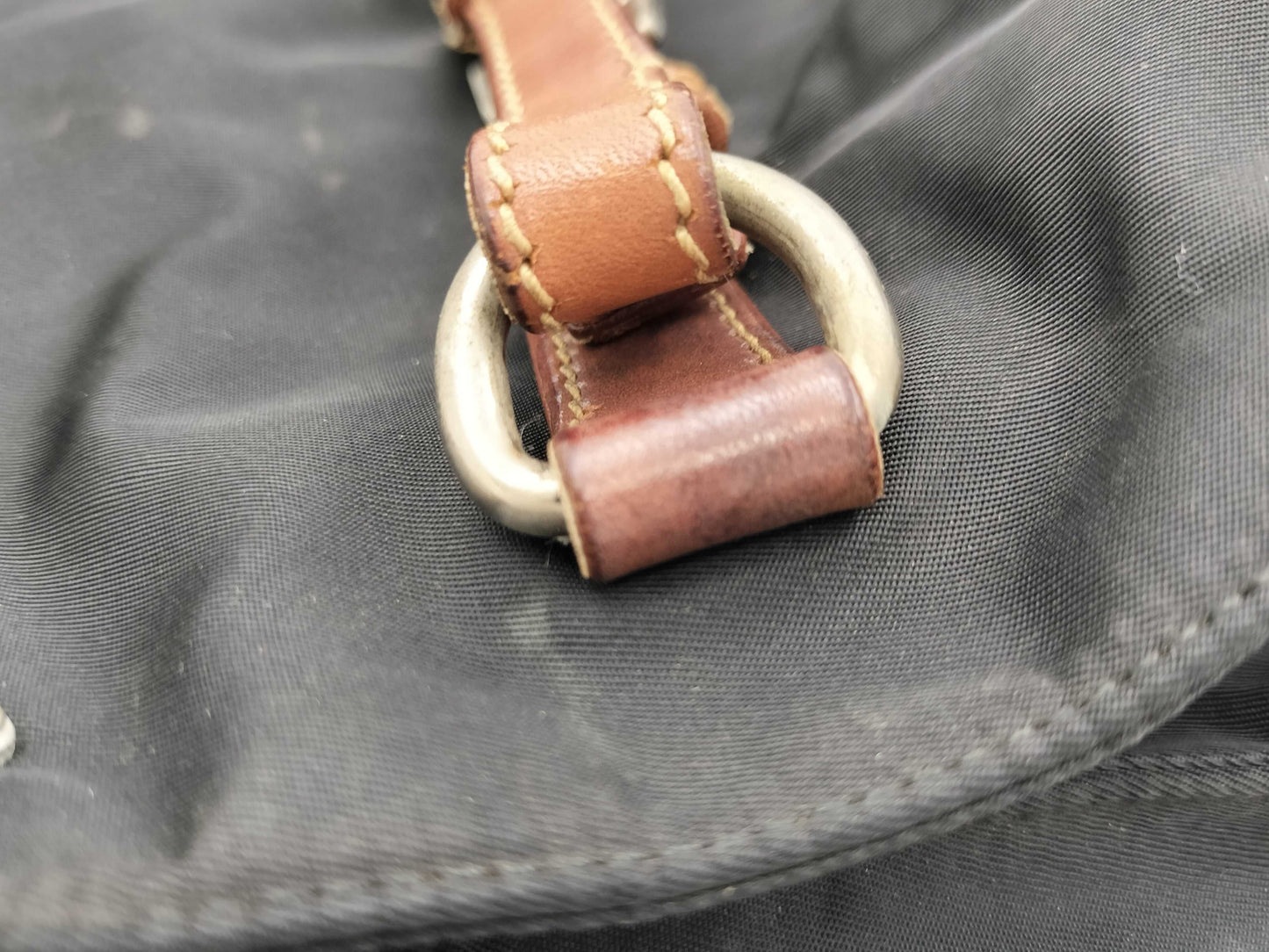 PRADA Tessuto Nylon Tote Bag with White Rust Repair