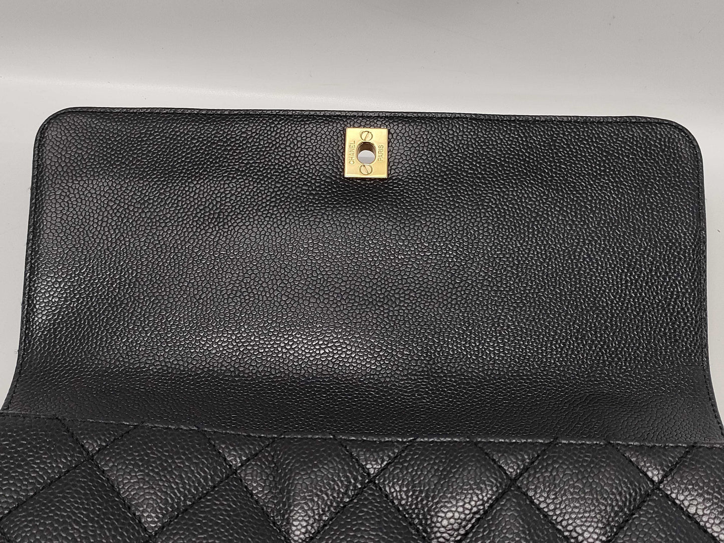 CHANEL Caviar Skin Top Handle Handbag