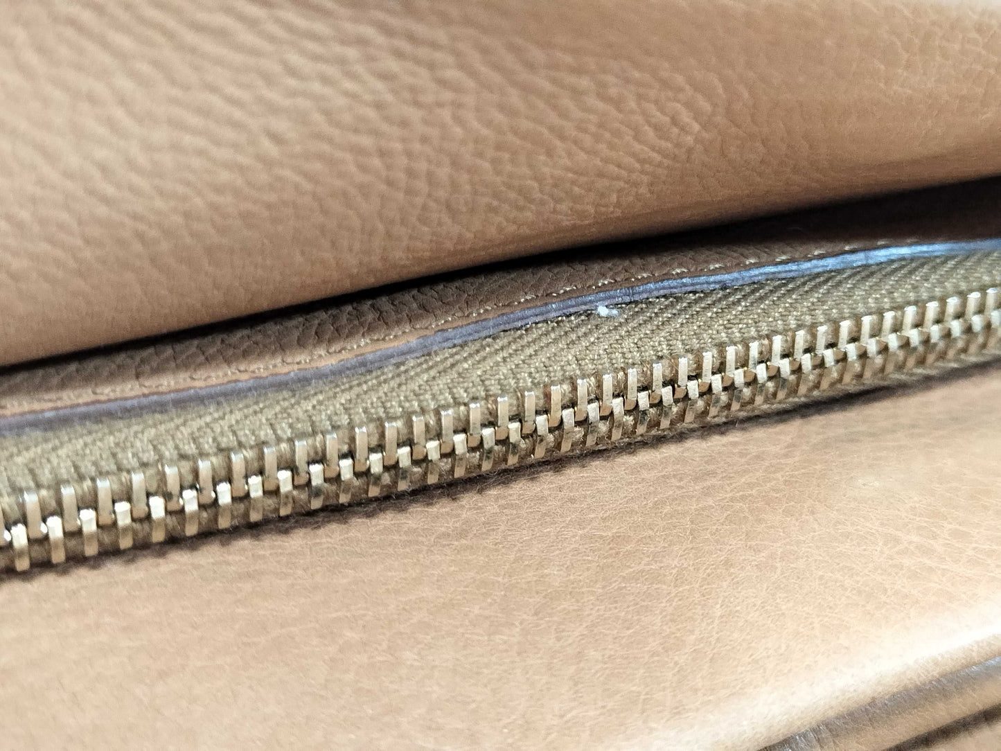 CELINE Leather 2-Way Beige Handbag