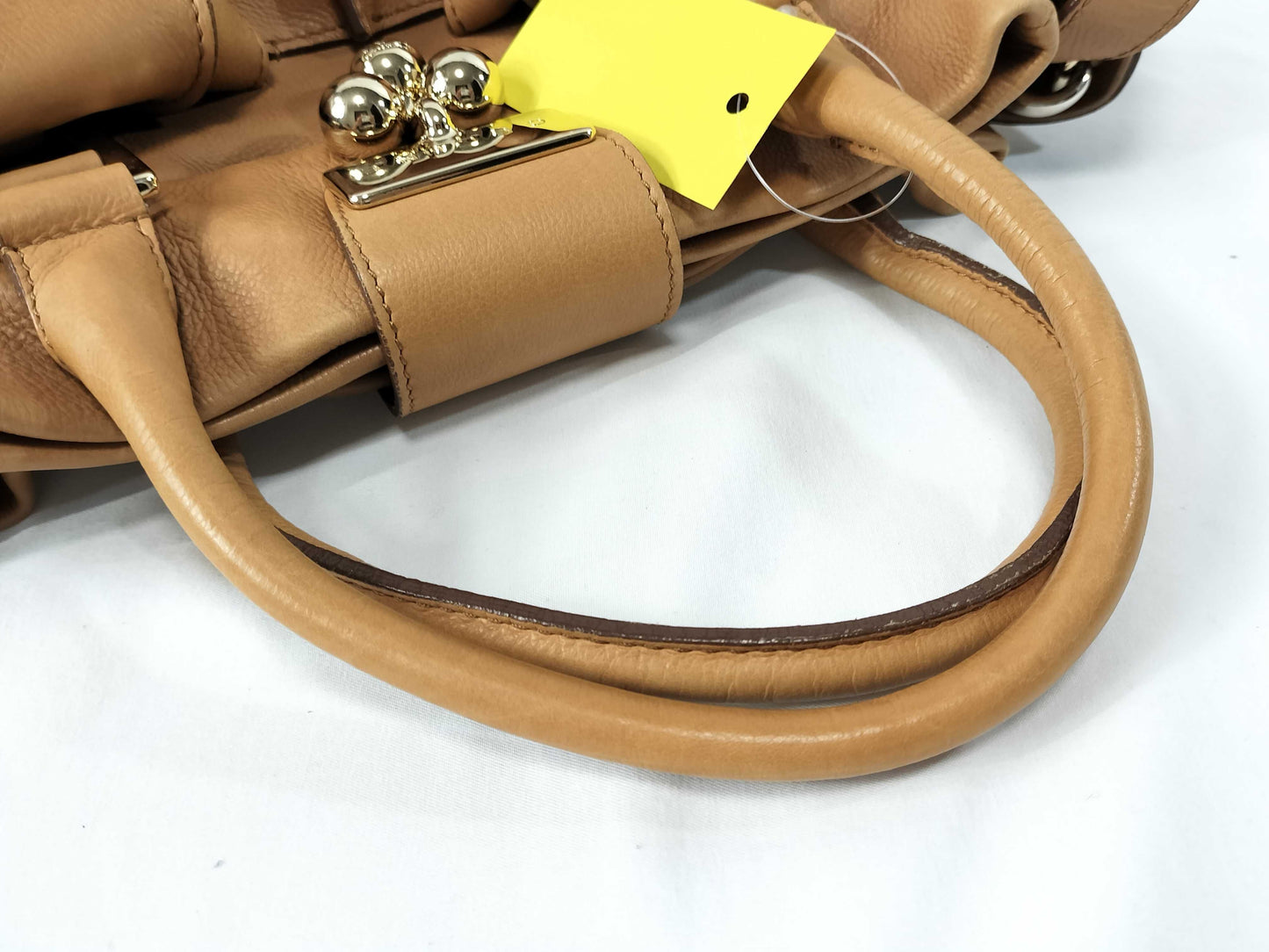 CELINE Leather 2-Way Beige Handbag