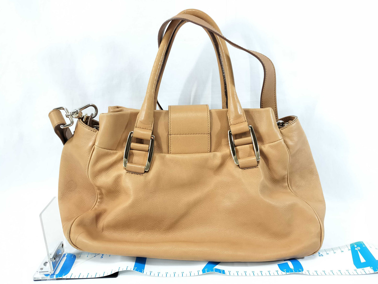 CELINE Leather 2-Way Beige Handbag
