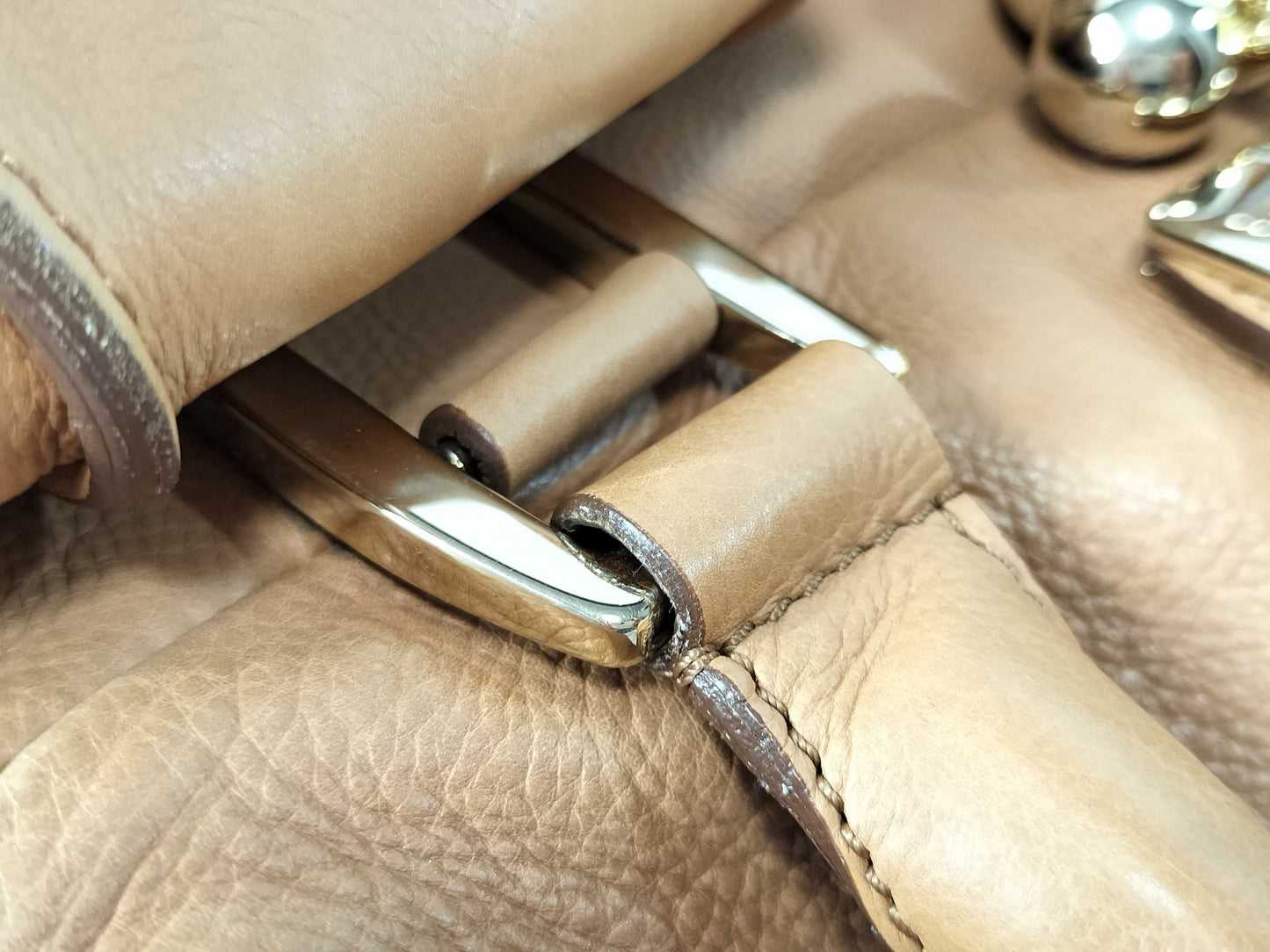 CELINE Leather 2-Way Beige Handbag