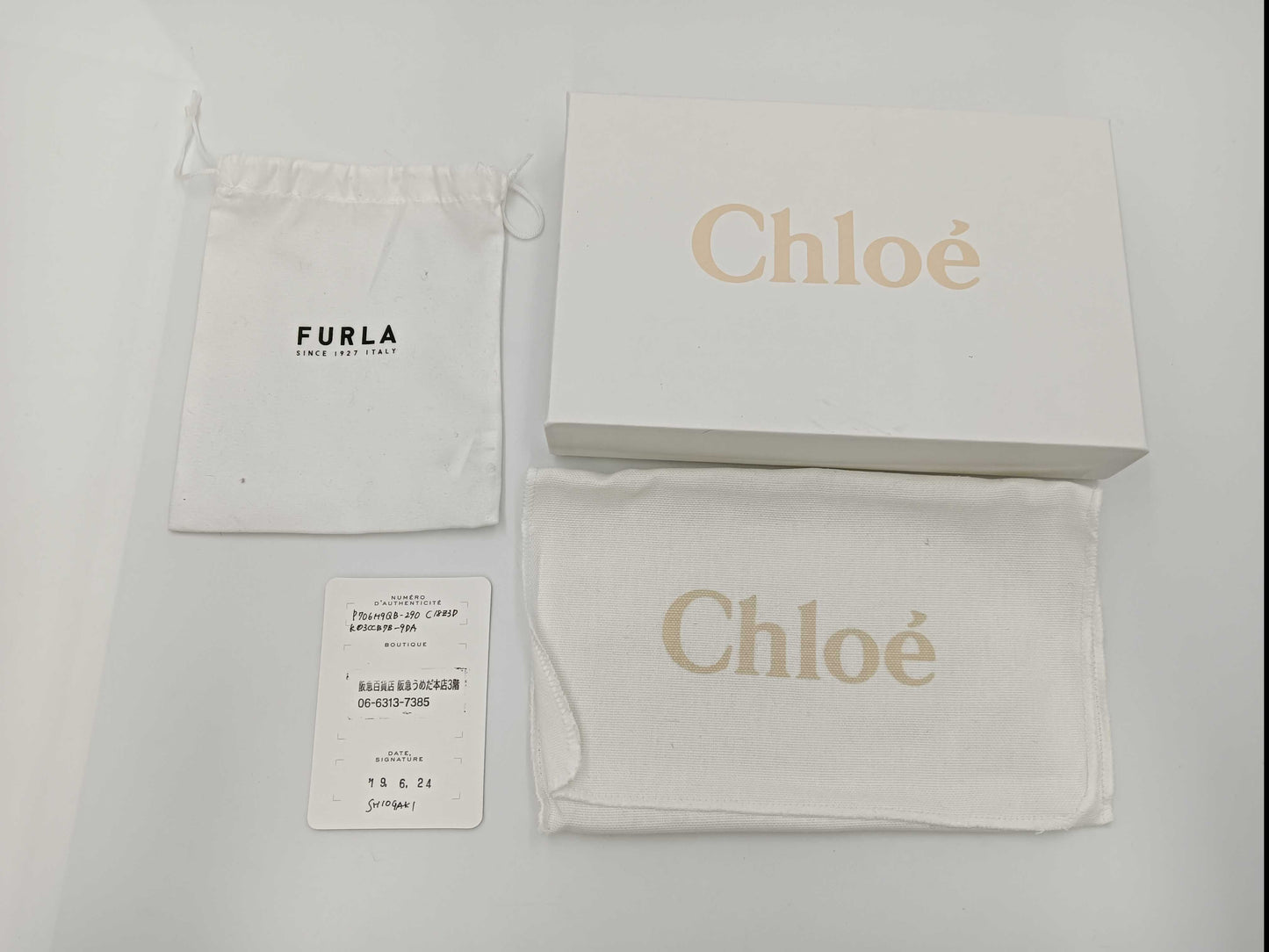 Chloe and Furla wallet set