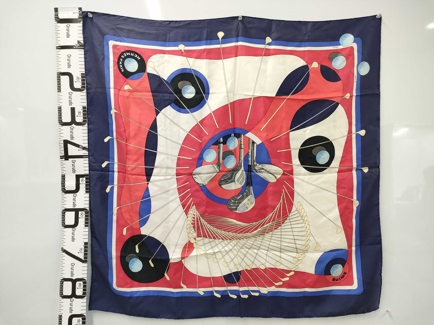 HERMES Carre Golf Swing/SWING 90 Scarf