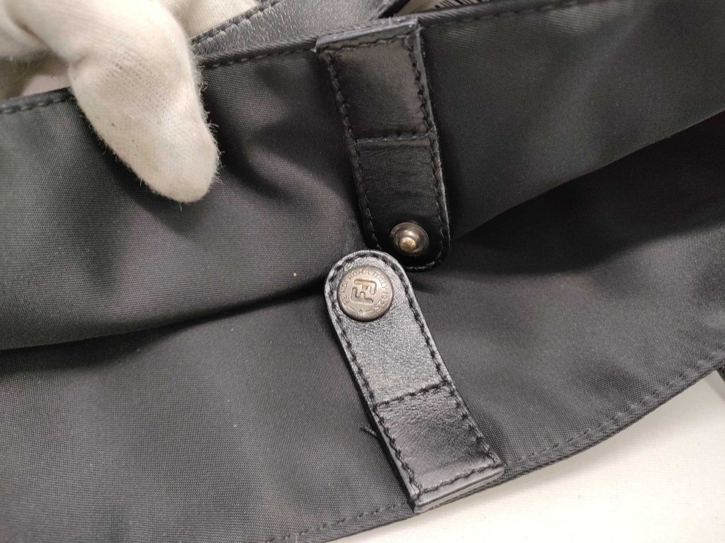 FENDI nylon logo tote bag