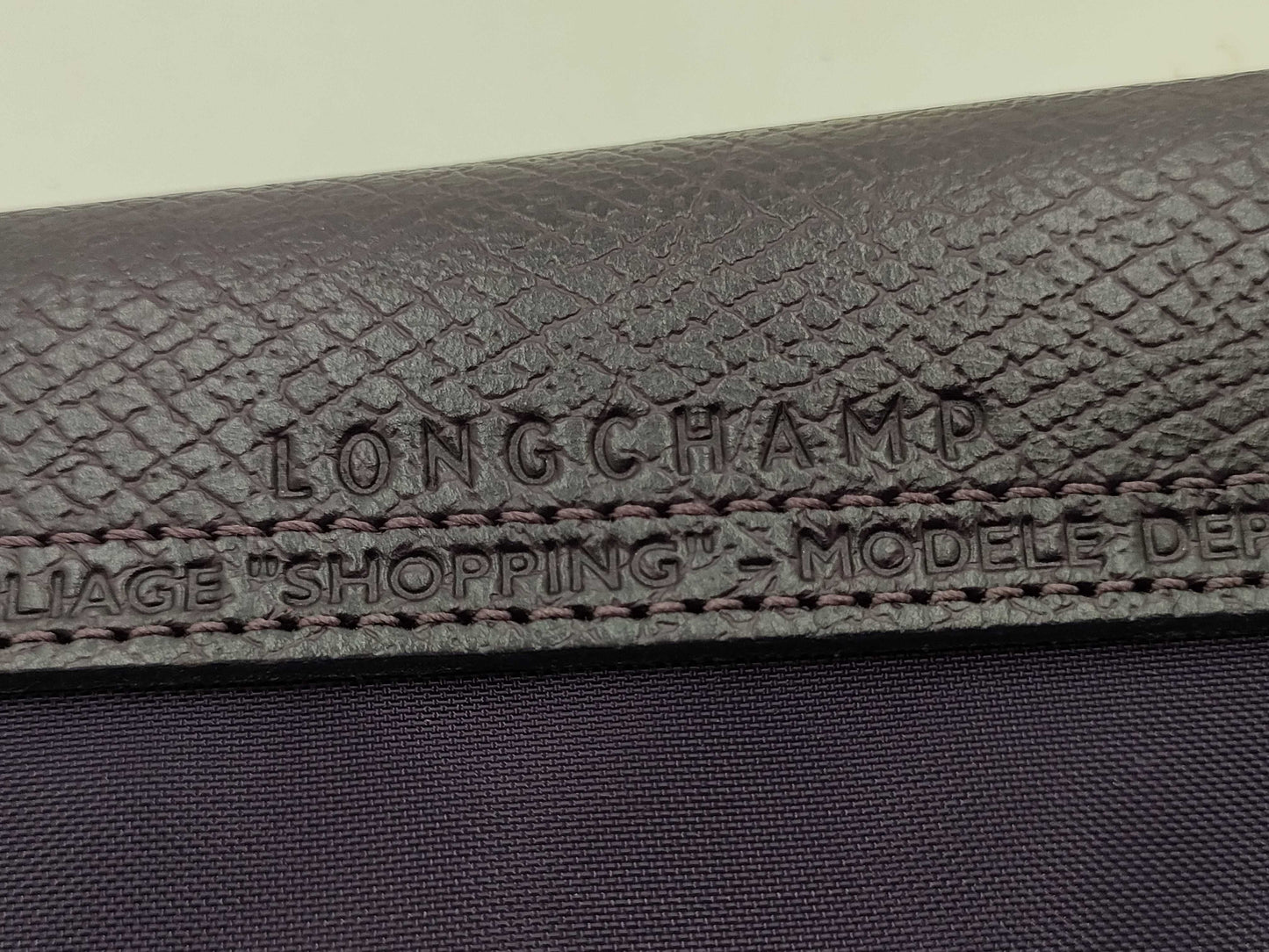 LONG CHAMP Nylon Tote Purple Tote Bag