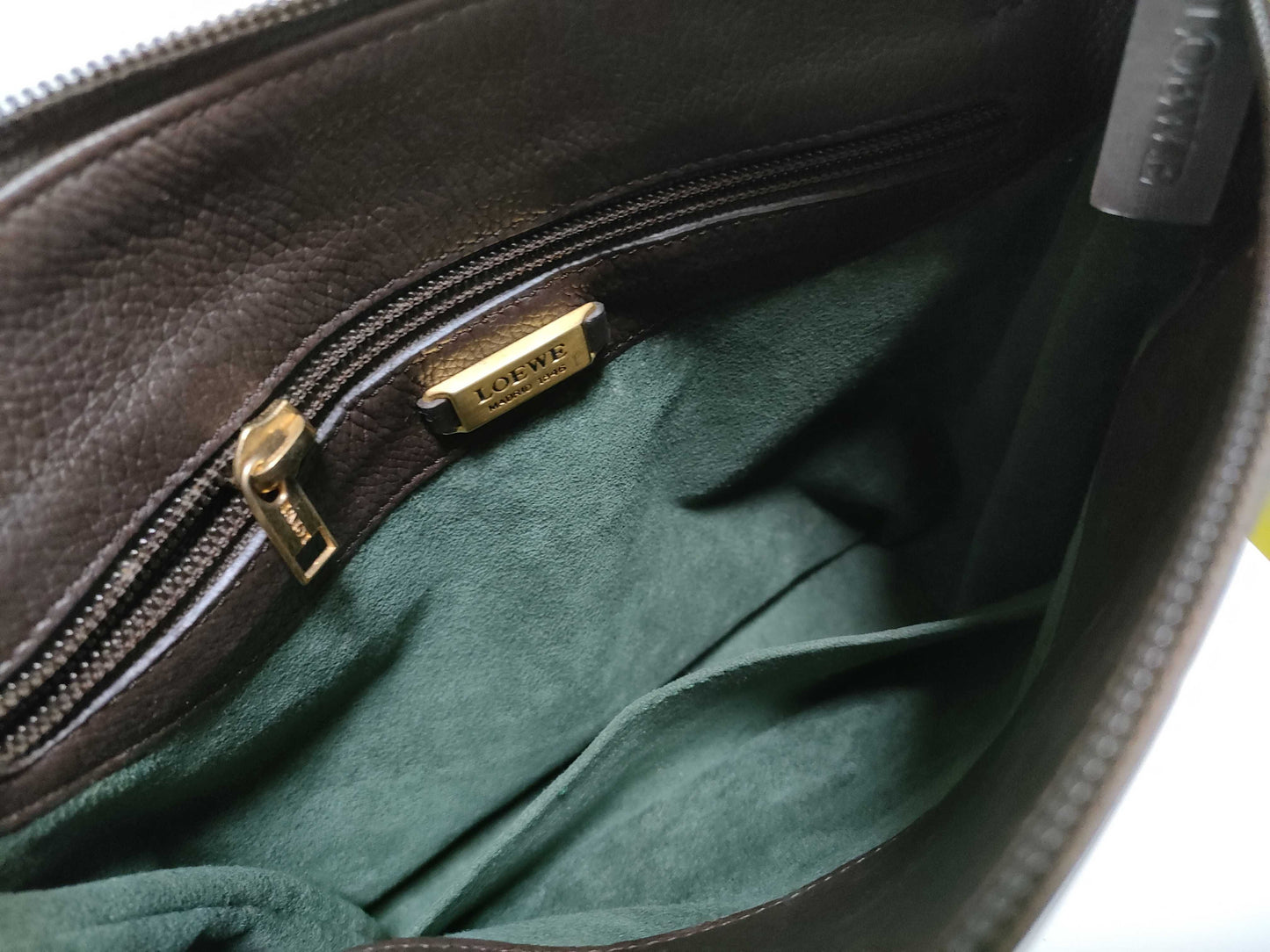 LOEWE Leather One-Shoulder Logo Shoulder Bag