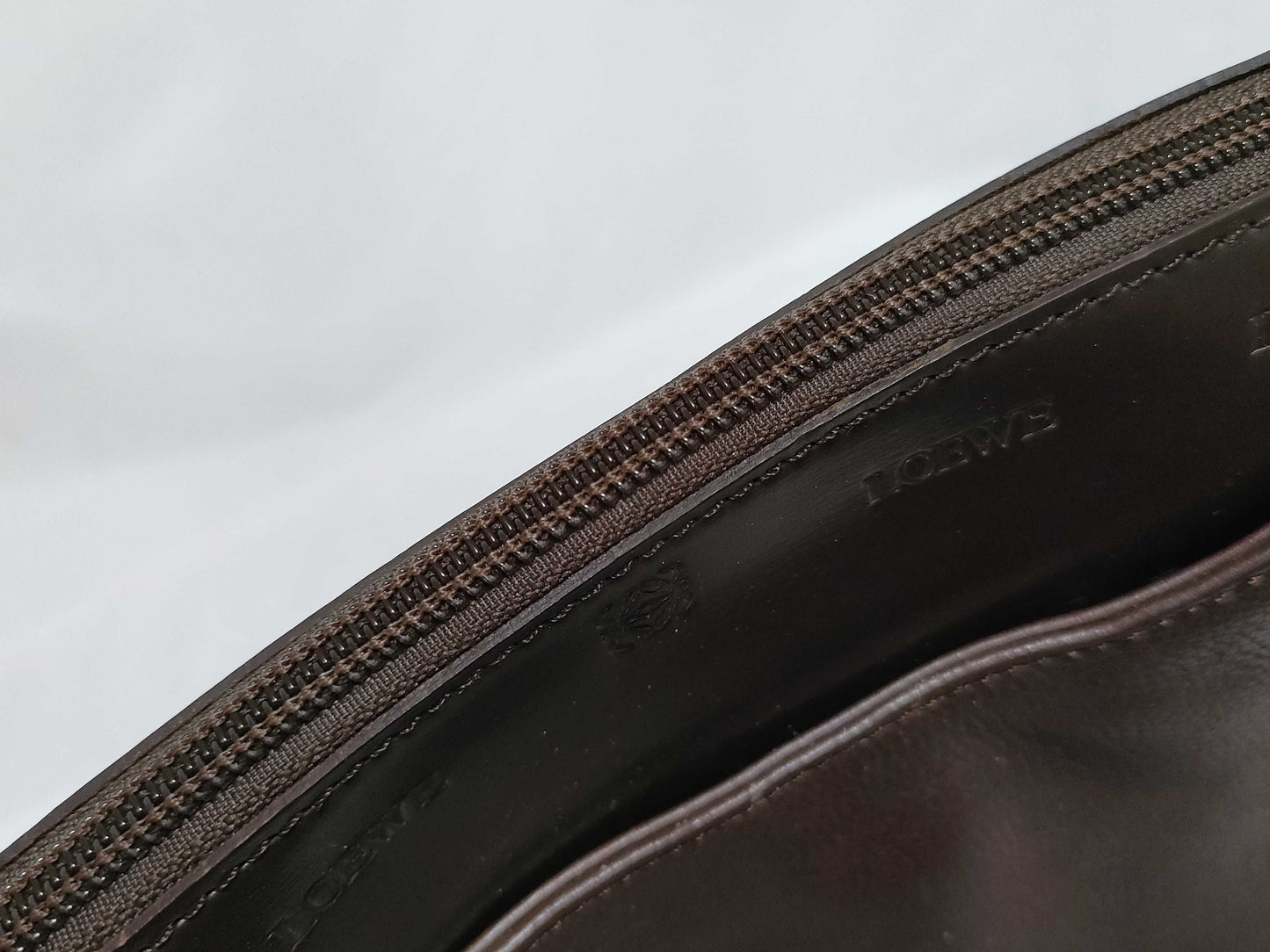LOEWE Leather One-Shoulder Logo Shoulder Bag