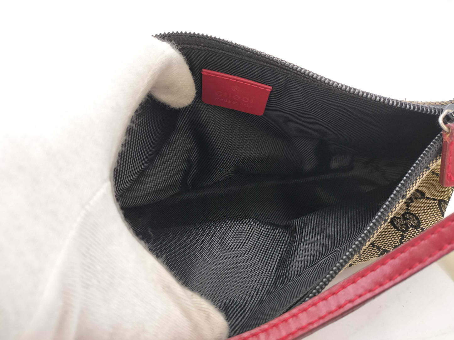GUCCI Accessory Pouch, Multiple Discolorations, Stains, etc., 1103 Handbag