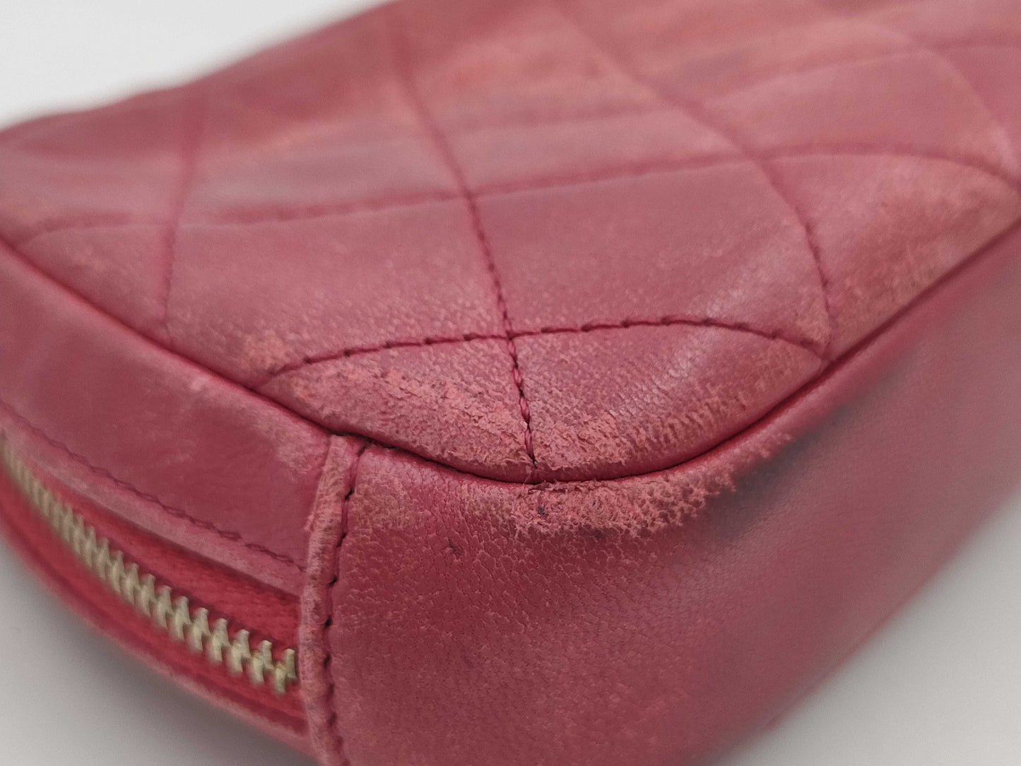 CHANEL Lambskin Matelasse Pouch