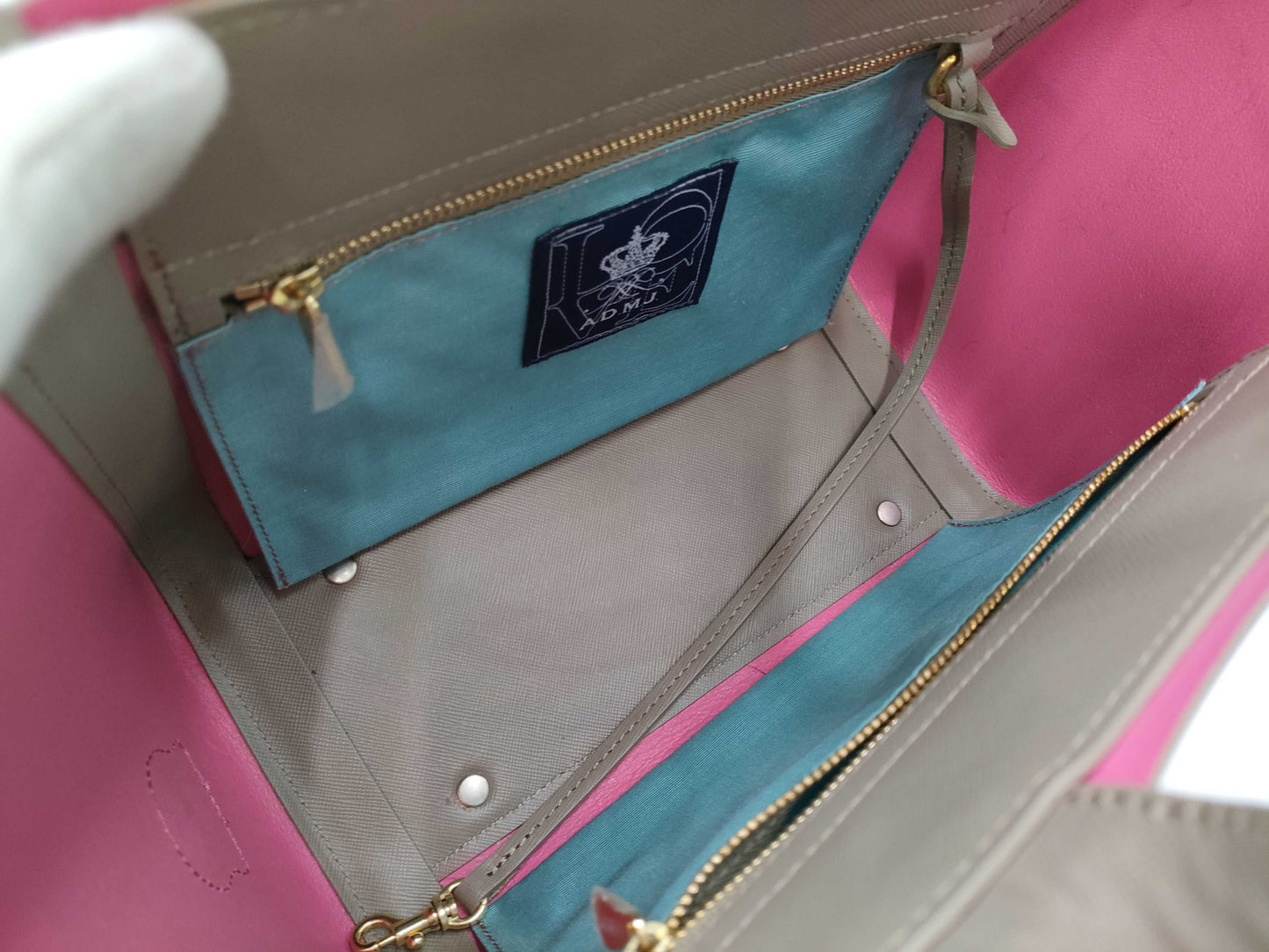 ADMJ Handbag Beige Tote Bag