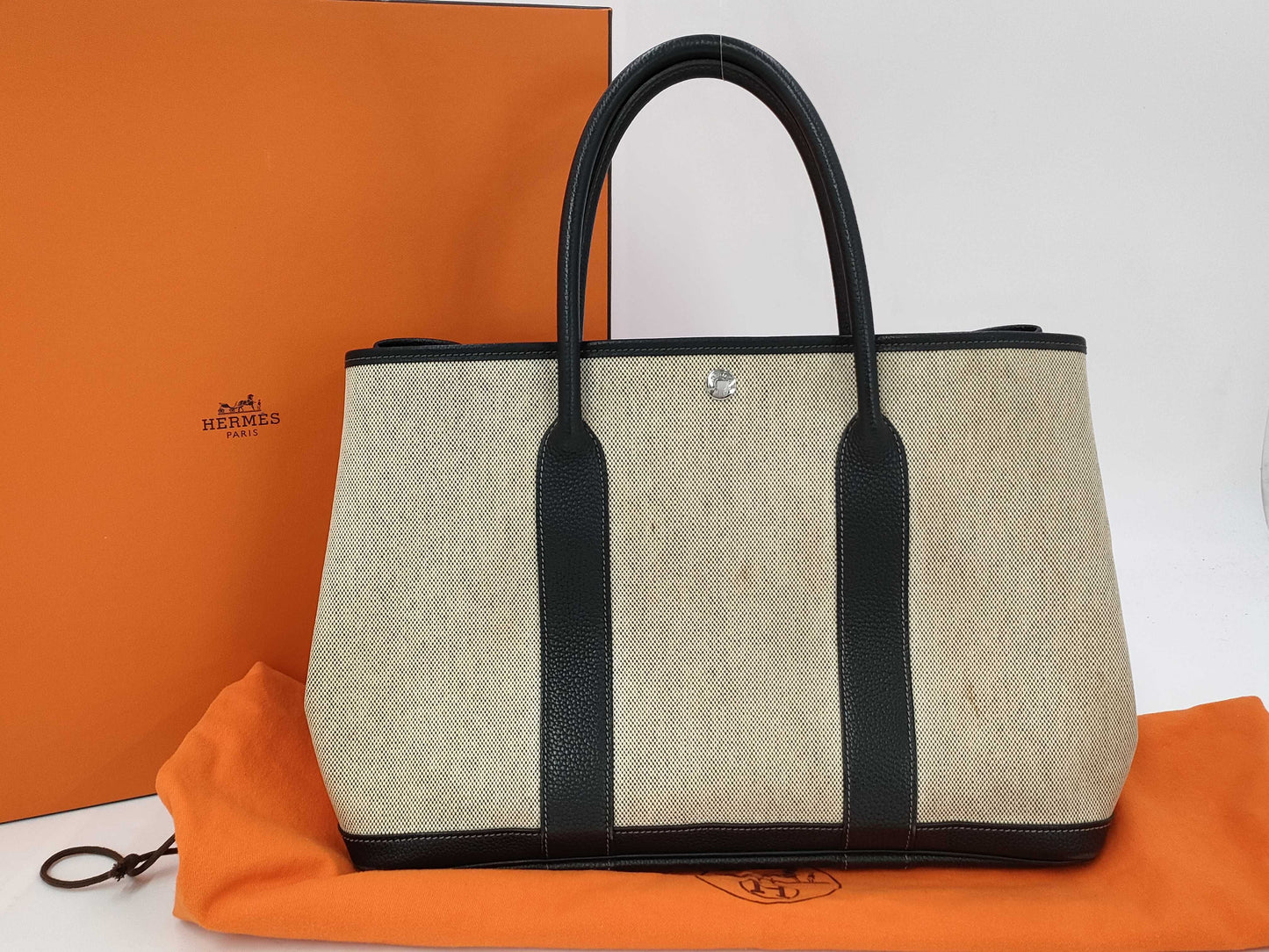 HERMES Garden Party Toile □I Handbag