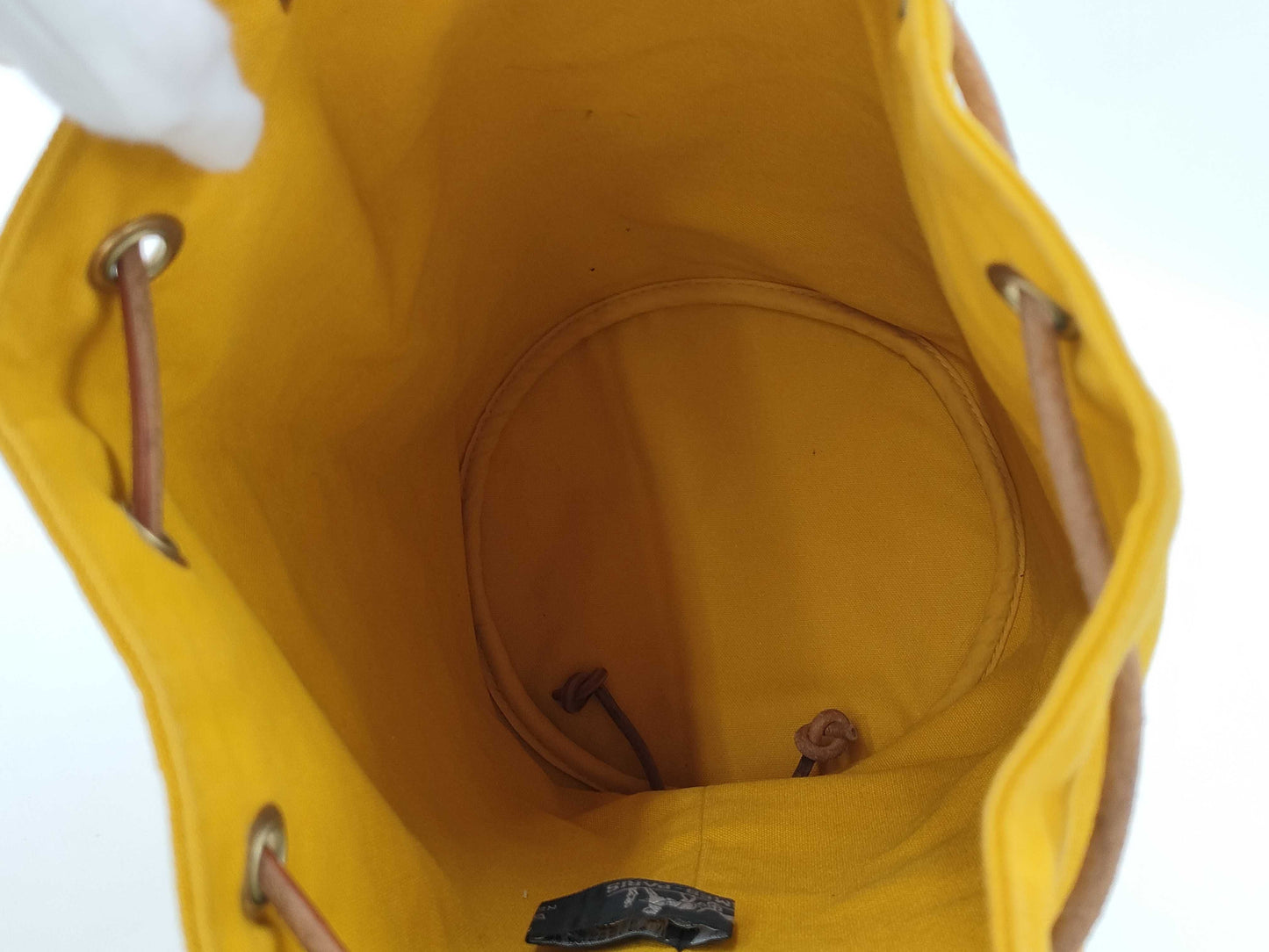 HERMES Polochon Mimir Yellow Shoulder Bag