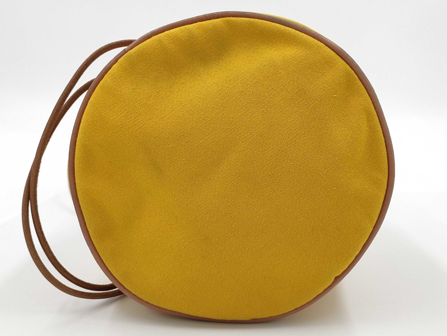 HERMES Polochon Mimir Yellow Shoulder Bag