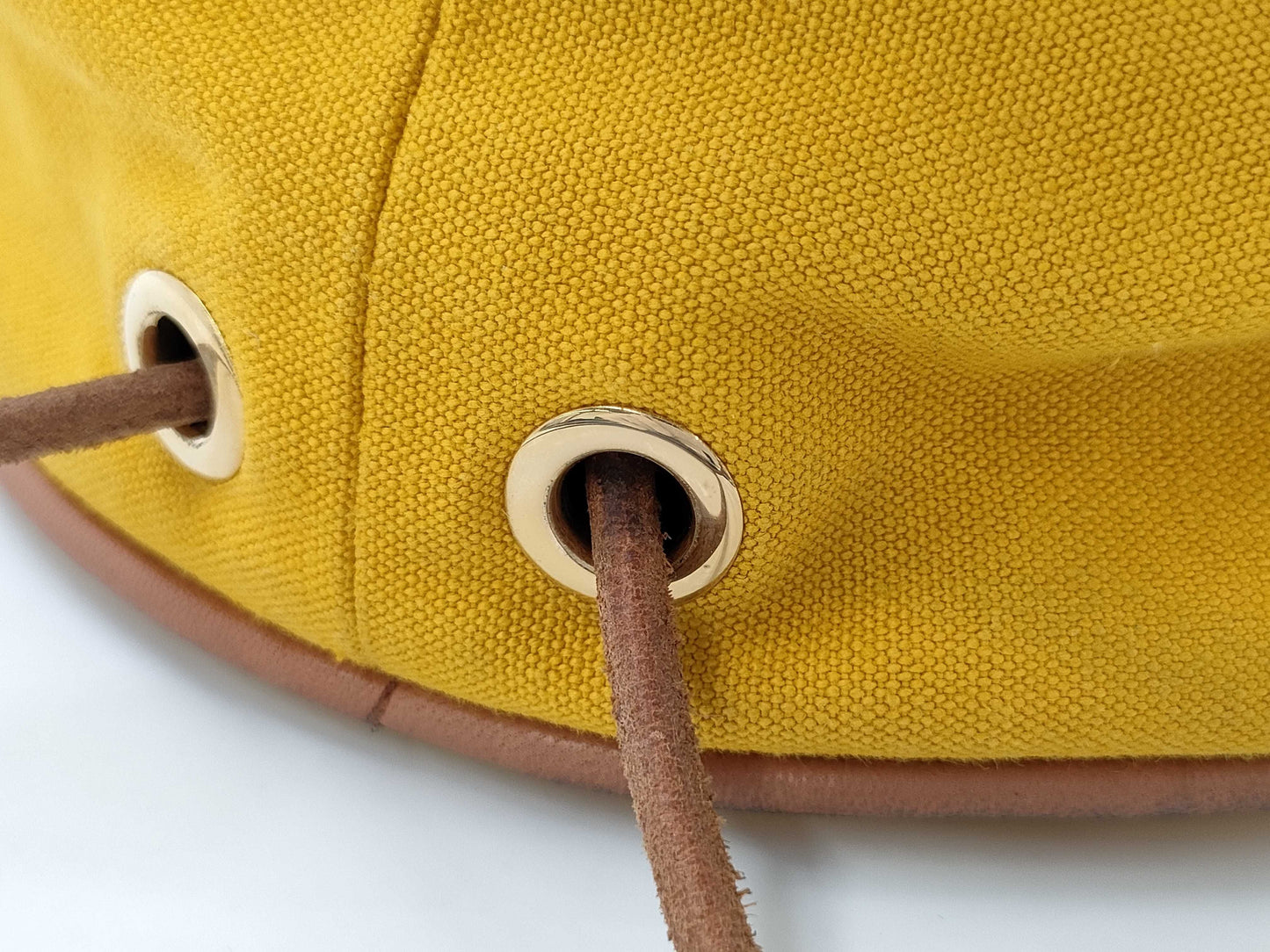 HERMES Polochon Mimir Yellow Shoulder Bag