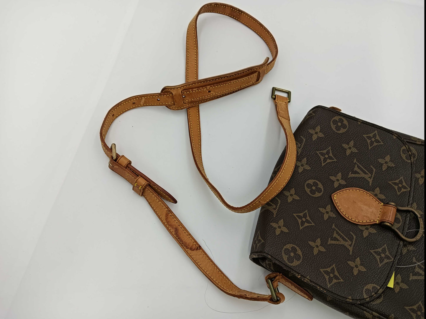 LOUIS VUITTON LP1900 Monogram Shoulder Bag, Monogram Saint-Cloud MM M51243, Made in 1990, with a torn strap.
